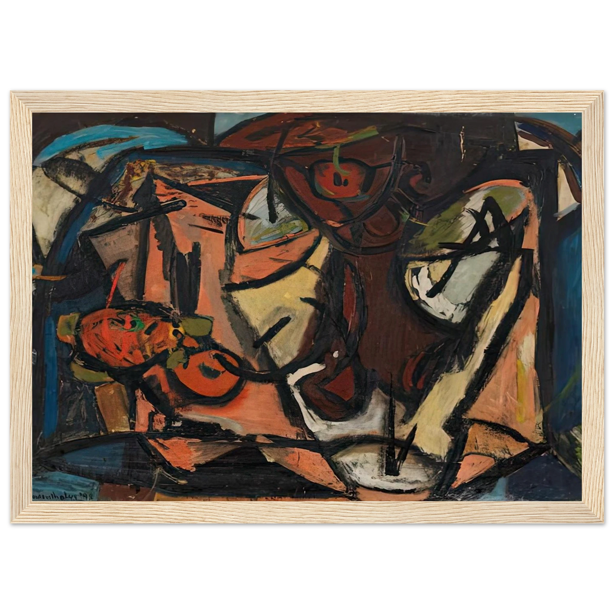 Still Life, 1948- Framed Poster | Helen Frankenthaler Framed Prints Wall Art | Frankenthaler Helen