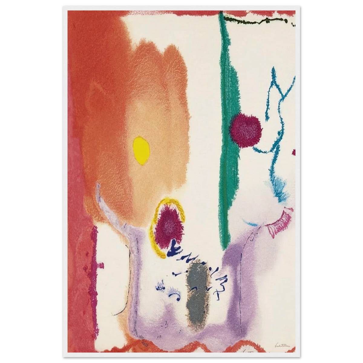 Beginnings - 2002 Framed Poster | Helen Frankenthaler Framed Prints Wall Art | Frankenthaler Helen