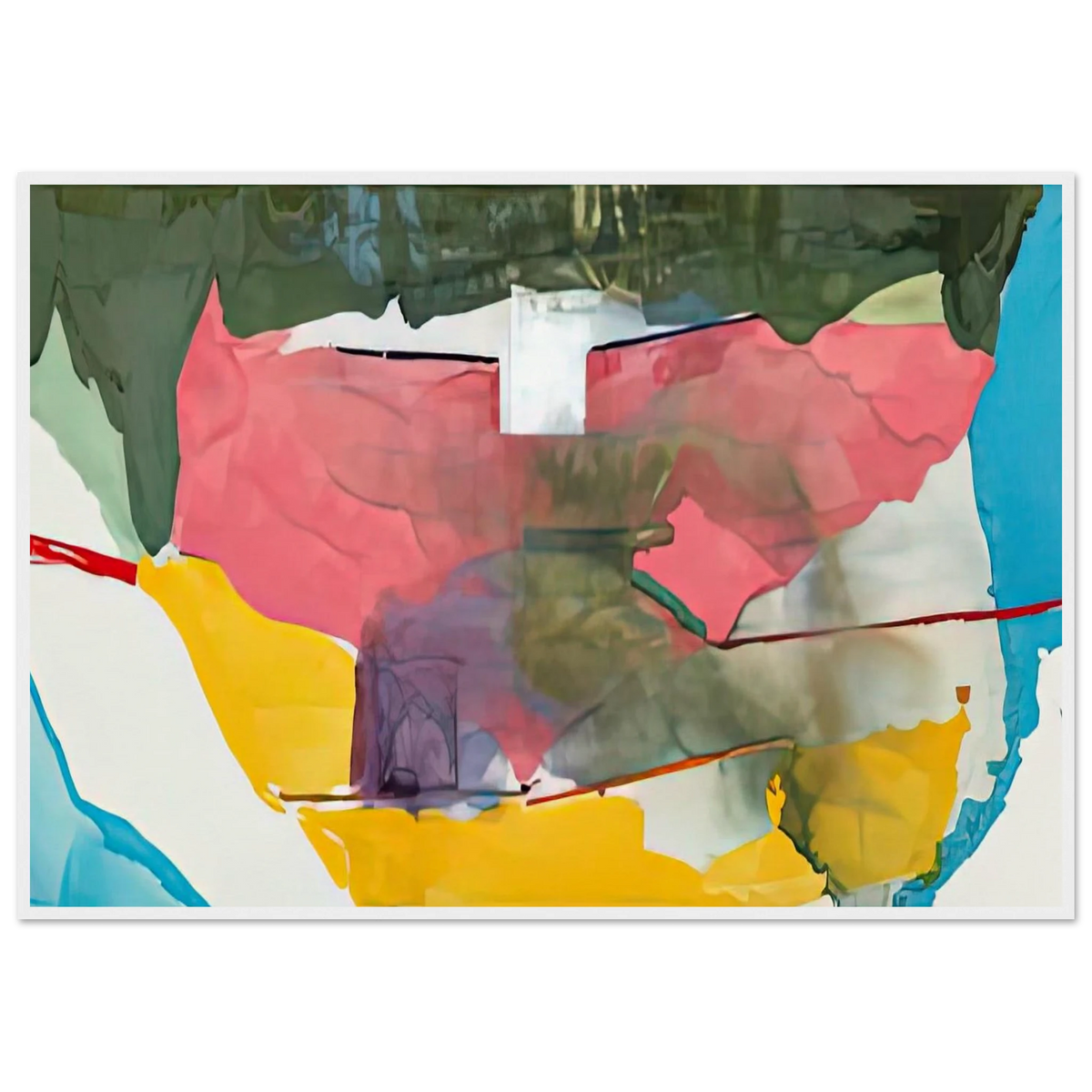 Off White Square, 1973- Framed Poster | Helen Frankenthaler Framed Prints Wall Art | Frankenthaler Helen
