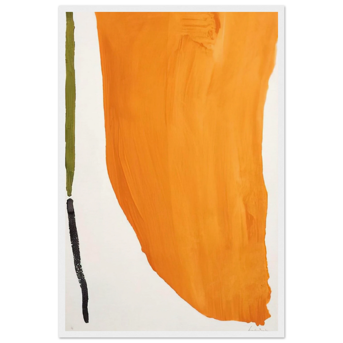 Orange Downpour - 1970 Framed Poster | Helen Frankenthaler Framed Prints Wall Art | Frankenthaler Helen