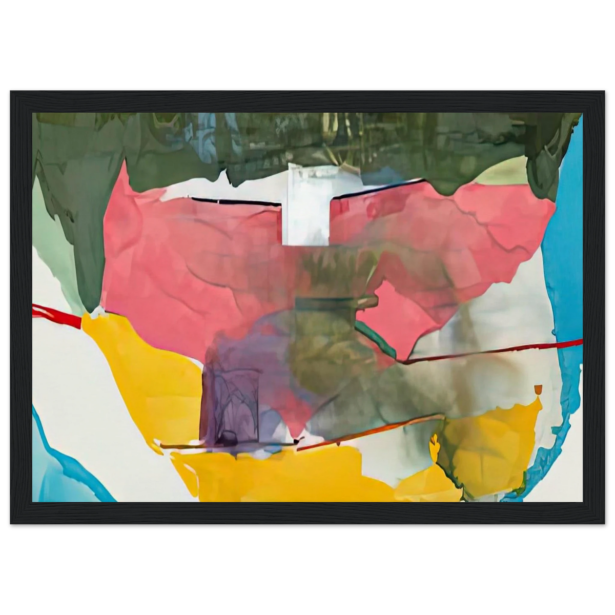 Off White Square, 1973- Framed Poster | Helen Frankenthaler Framed Prints Wall Art | Frankenthaler Helen