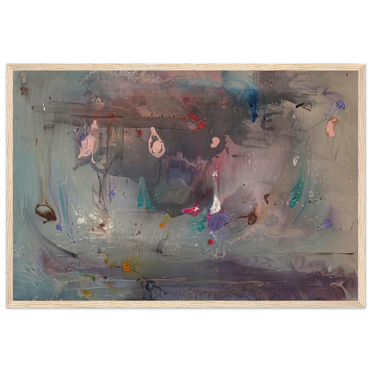 Grey Fireworks, 1982- Framed Poster | Helen Frankenthaler Framed Prints Wall Art | Frankenthaler Helen