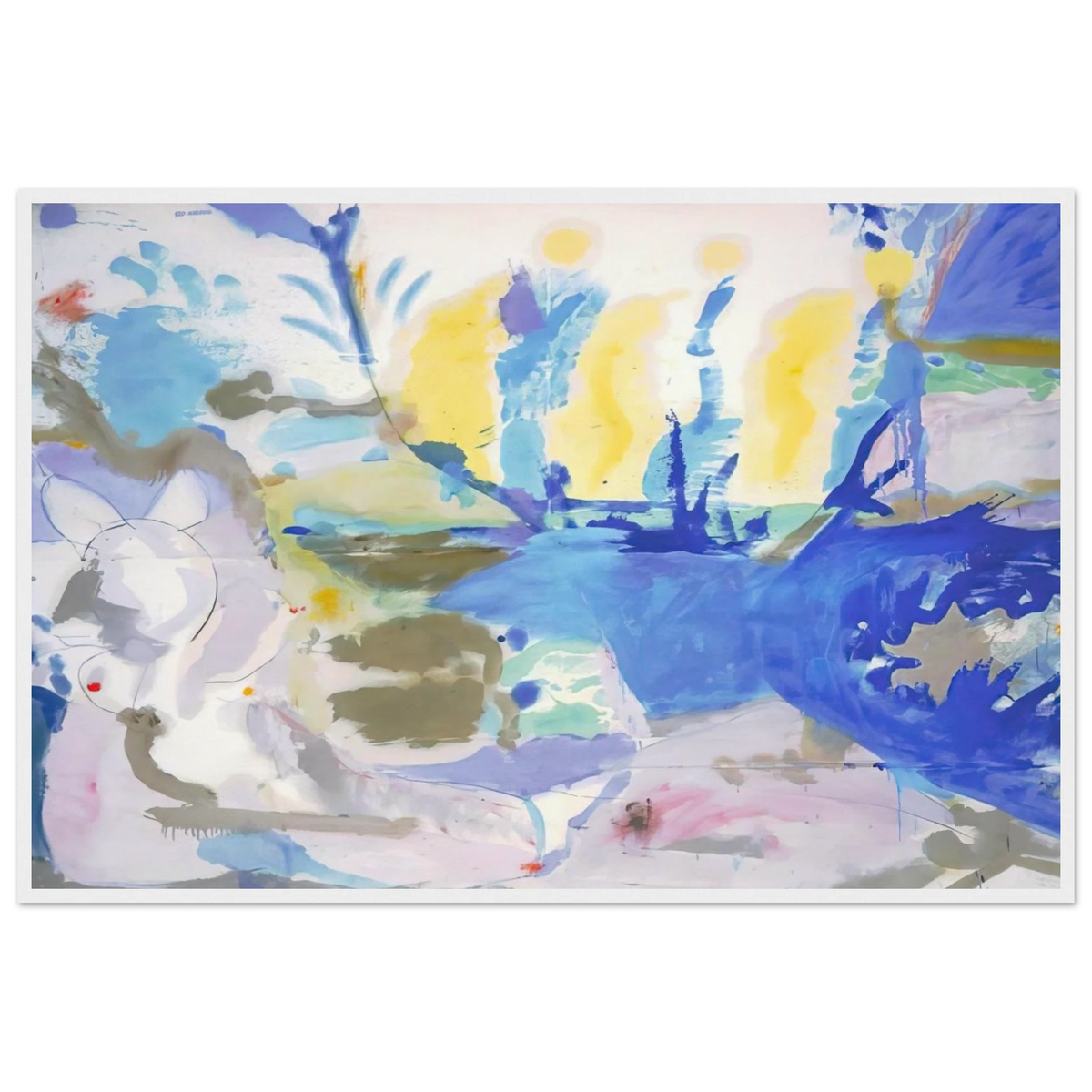 Basque Beach - 1958 Framed Poster | Helen Frankenthaler Framed Prints Wall Art | Frankenthaler Helen