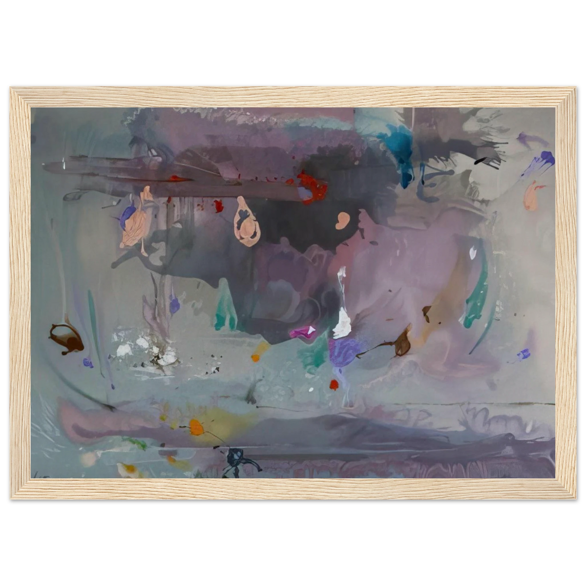Grey Fireworks - 2000 Framed Poster | Helen Frankenthaler Framed Prints Wall Art | Frankenthaler Helen