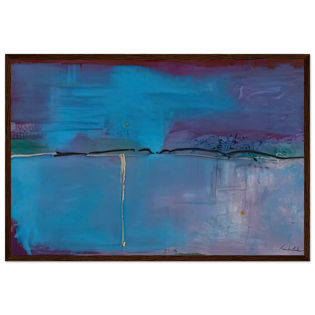 Zone Blue, 1994- Framed Poster | Helen Frankenthaler Framed Prints Wall Art | Frankenthaler Helen