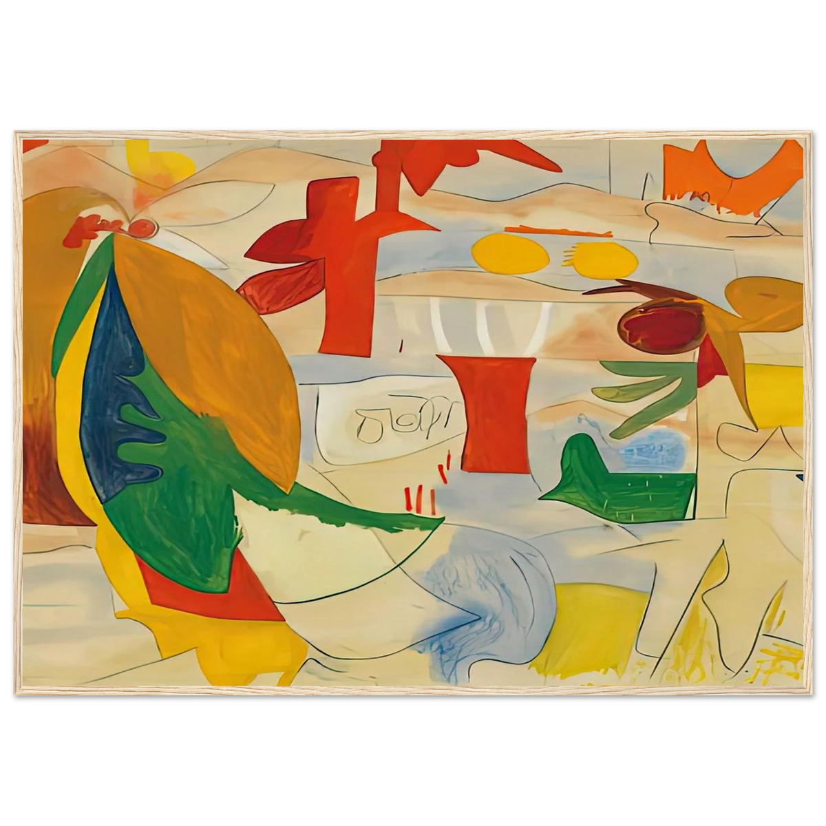 Abstract Landscape, 1951- Framed Poster | Helen Frankenthaler Framed Prints Wall Art | Frankenthaler Helen