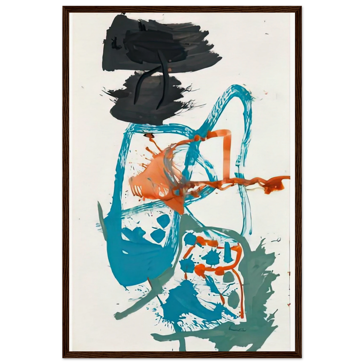 Winter Figure with Black Overhead, 1959- Framed Poster | Helen Frankenthaler Framed Prints Wall Art | Frankenthaler Helen
