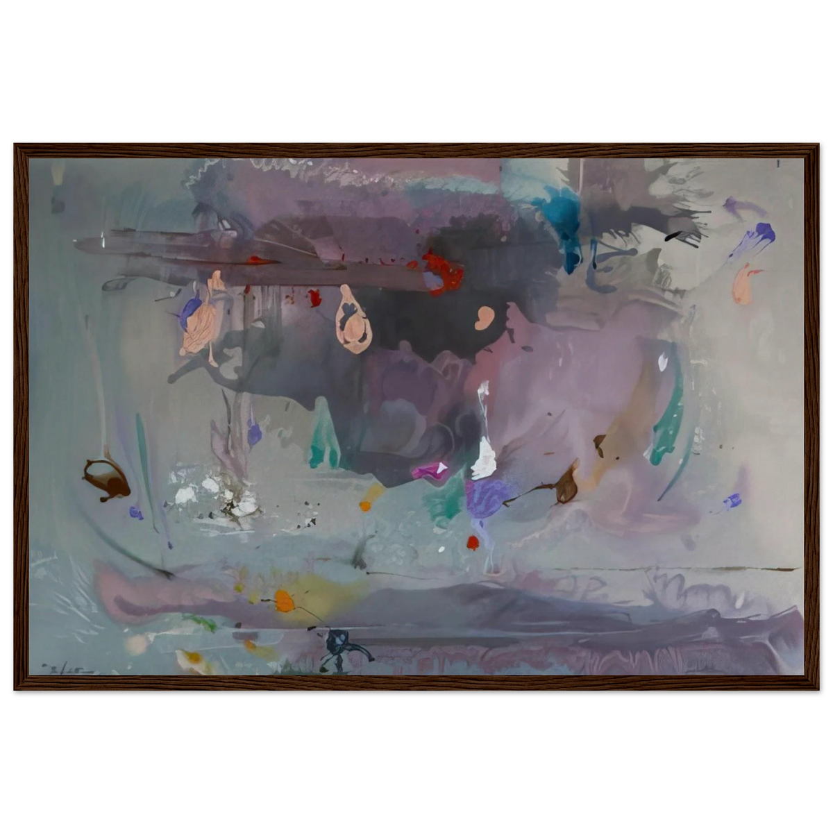 Grey Fireworks - 2000 Framed Poster | Helen Frankenthaler Framed Prints Wall Art | Frankenthaler Helen