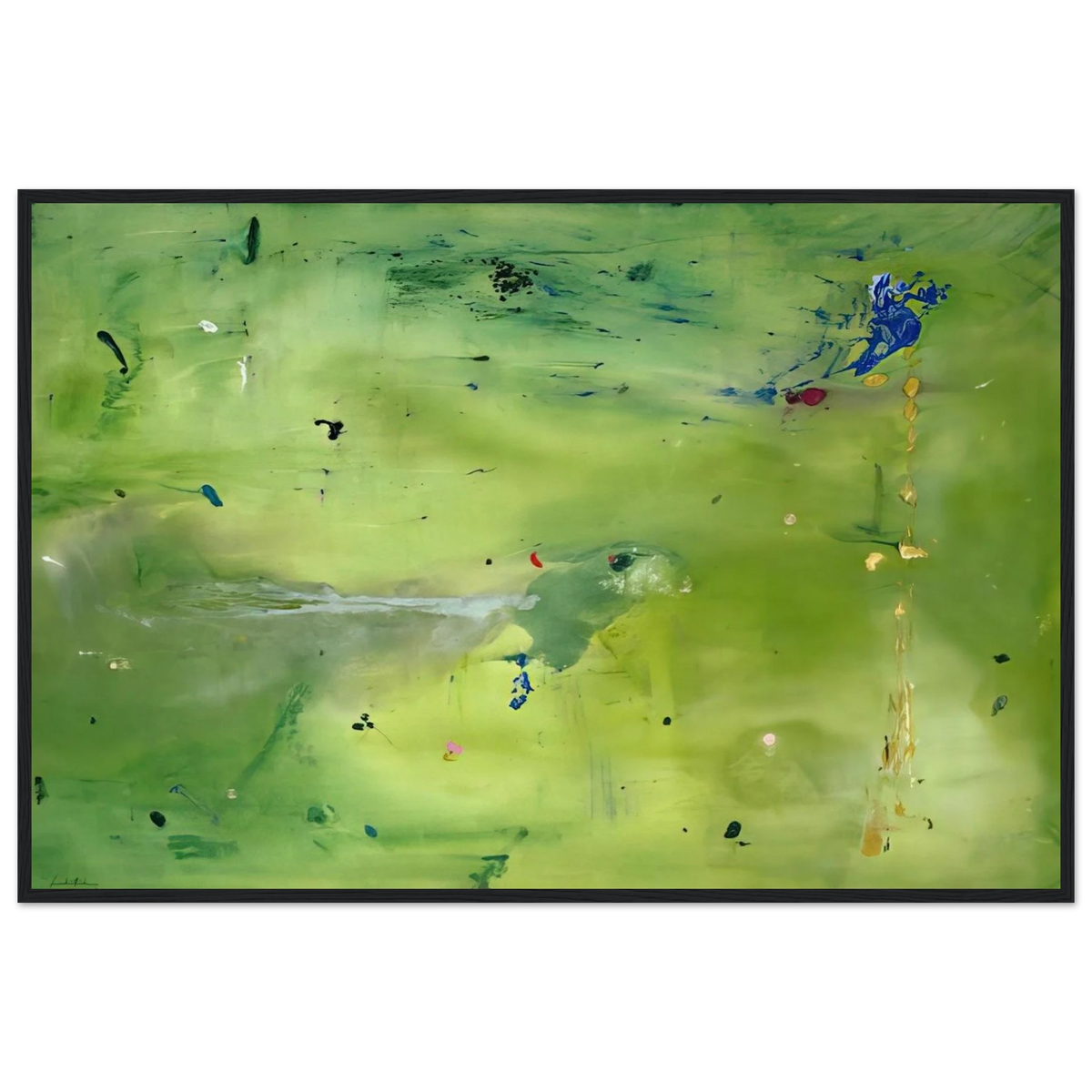 A Green Thought in a Green Shade - 1981 Framed Poster | Helen Frankenthaler Framed Prints Wall Art | Frankenthaler Helen