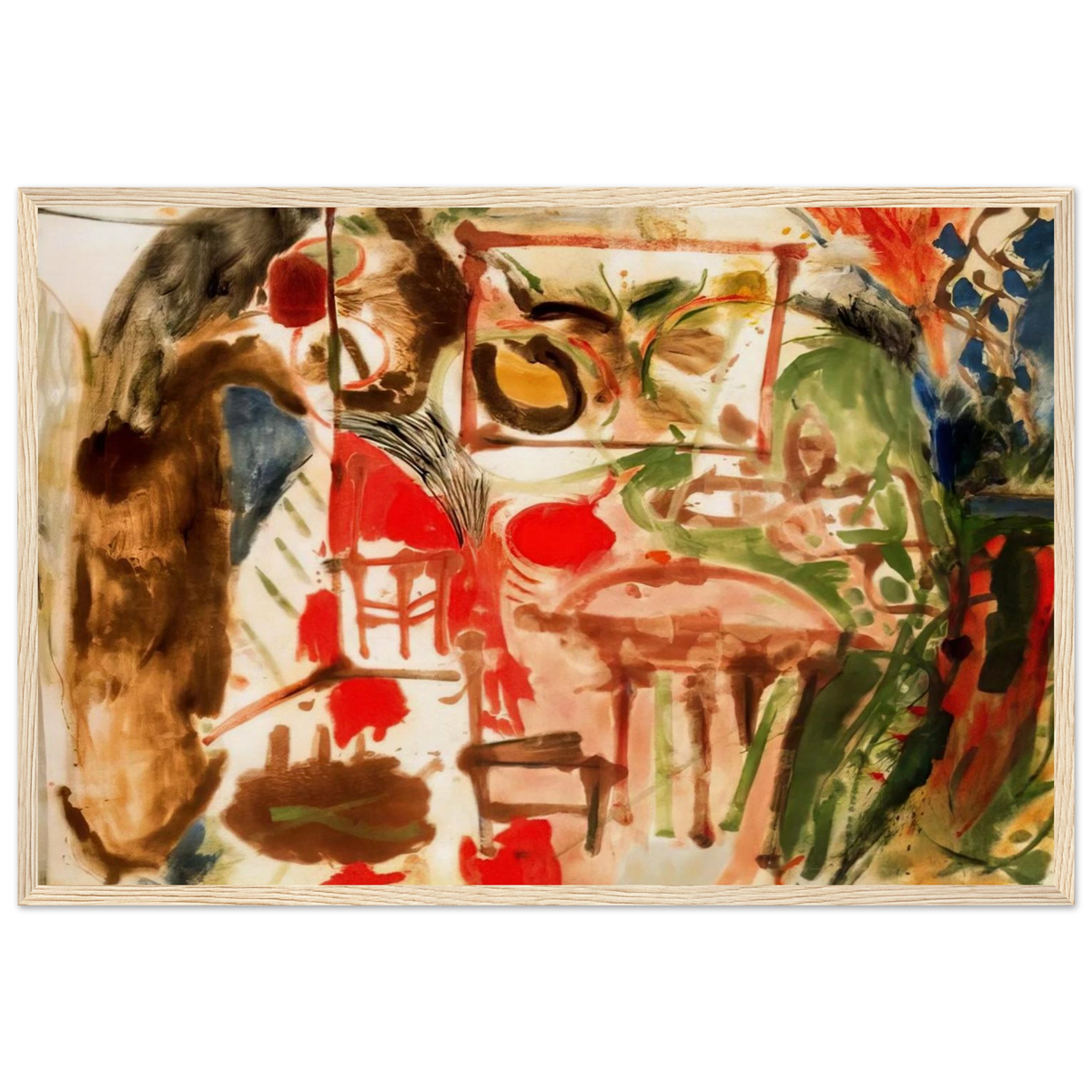 Interior - 1957 Framed Poster | Helen Frankenthaler Framed Prints Wall Art | Frankenthaler Helen