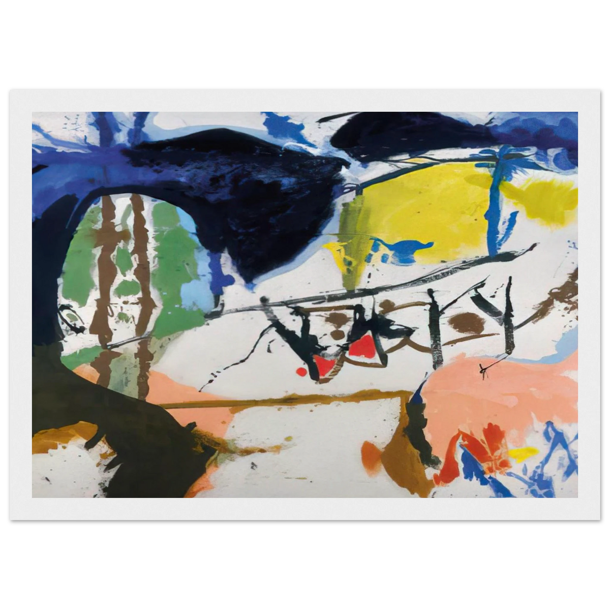 Acres - 1959 Framed Poster | Helen Frankenthaler Framed Prints Wall Art | Frankenthaler Helen
