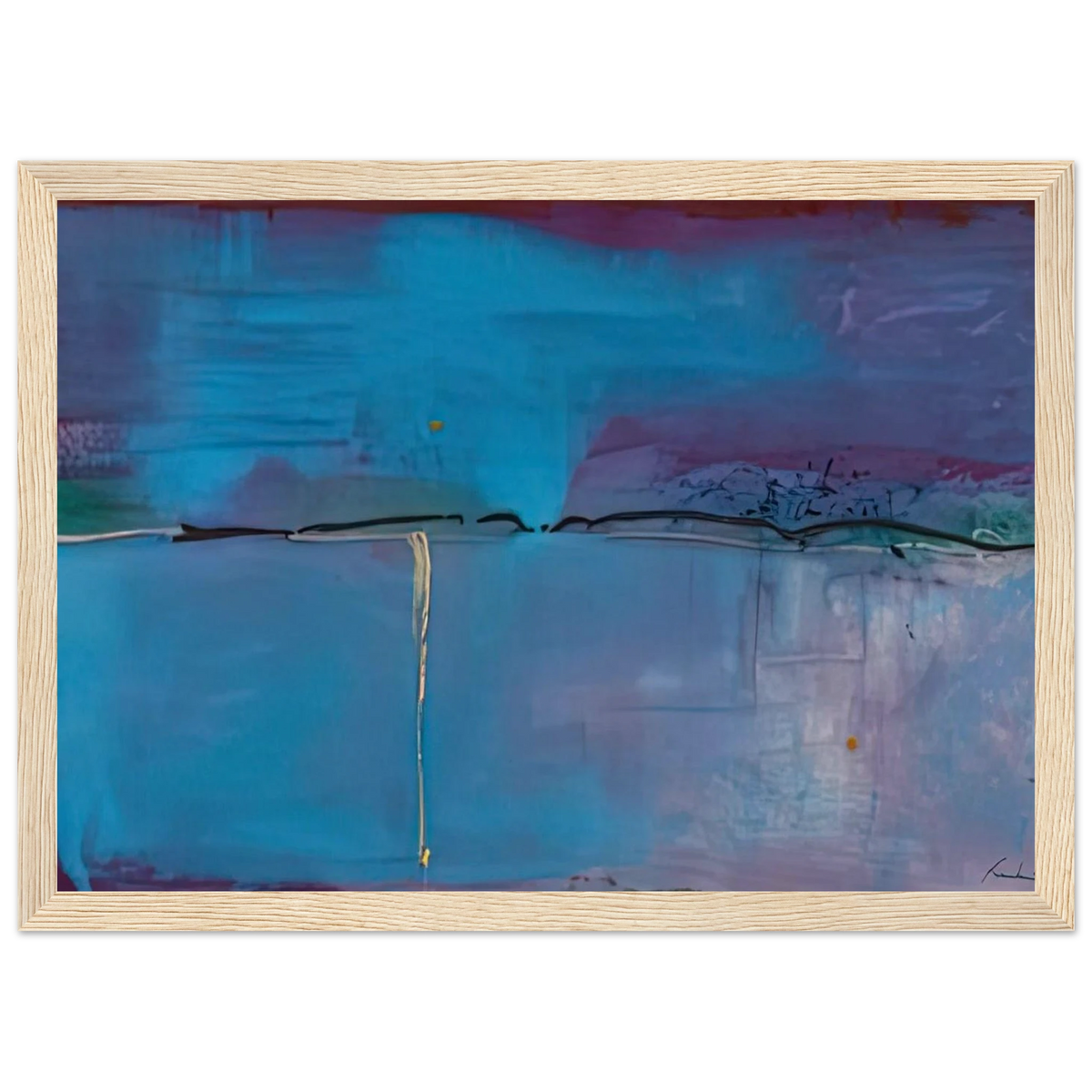 Zone Blue, 1994- Framed Poster | Helen Frankenthaler Framed Prints Wall Art | Frankenthaler Helen