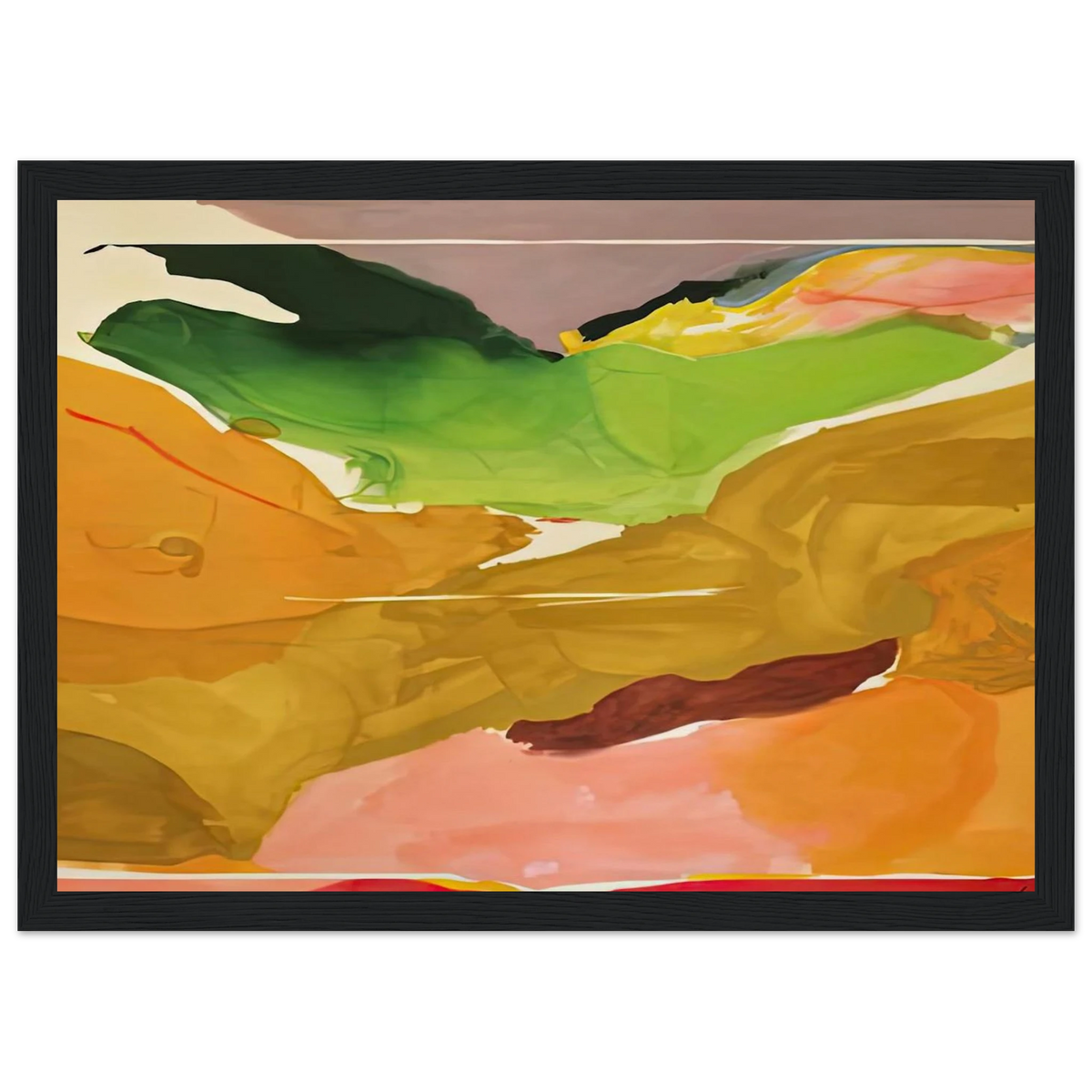 Nature Abhors a Vacuum, 1973- Framed Poster | Helen Frankenthaler Framed Prints Wall Art | Frankenthaler Helen