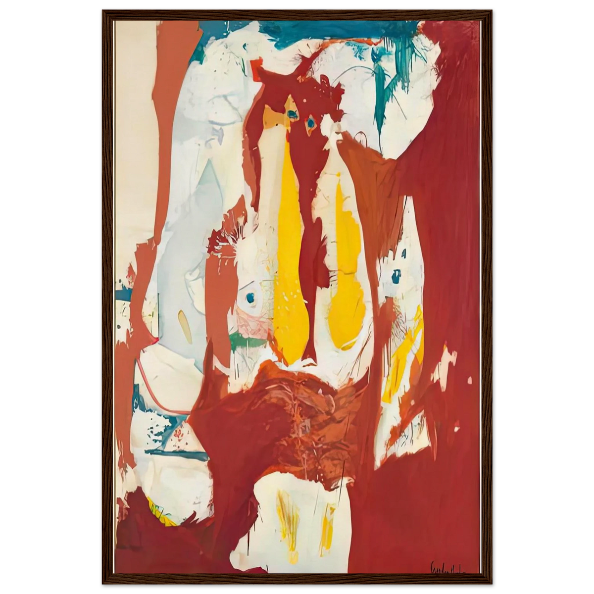 The Red Sea, 1959- Framed Poster | Helen Frankenthaler Framed Prints Wall Art | Frankenthaler Helen