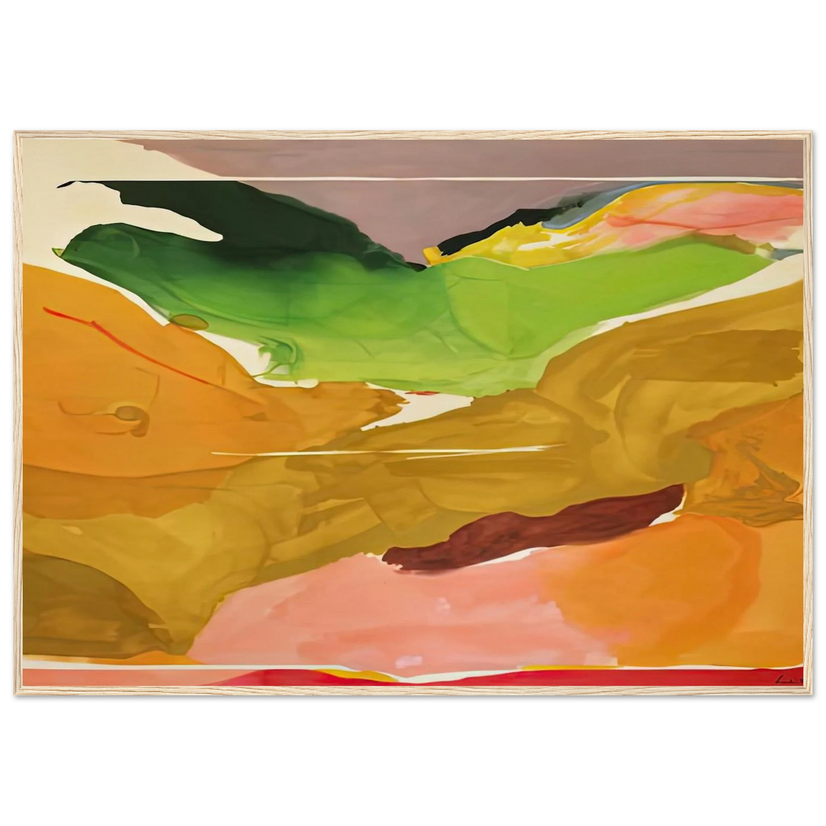 Nature Abhors a Vacuum, 1973- Framed Poster | Helen Frankenthaler Framed Prints Wall Art | Frankenthaler Helen