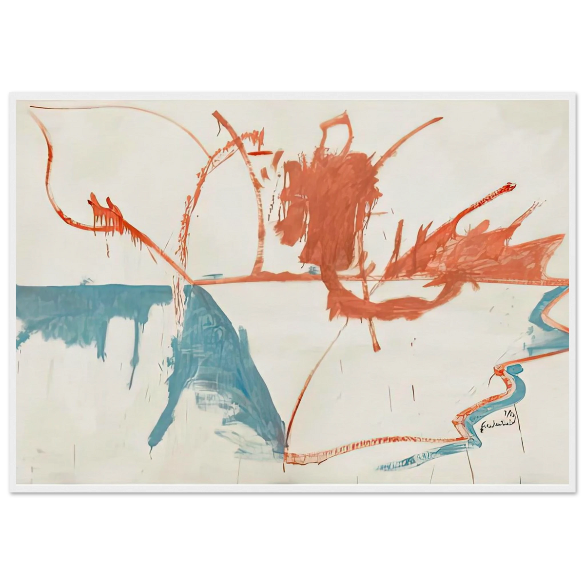 French Horizon, 1958- Framed Poster | Helen Frankenthaler Framed Prints Wall Art | Frankenthaler Helen