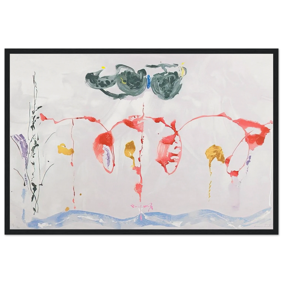 Aerie - 2009 Framed Poster | Helen Frankenthaler Framed Prints Wall Art | Frankenthaler Helen