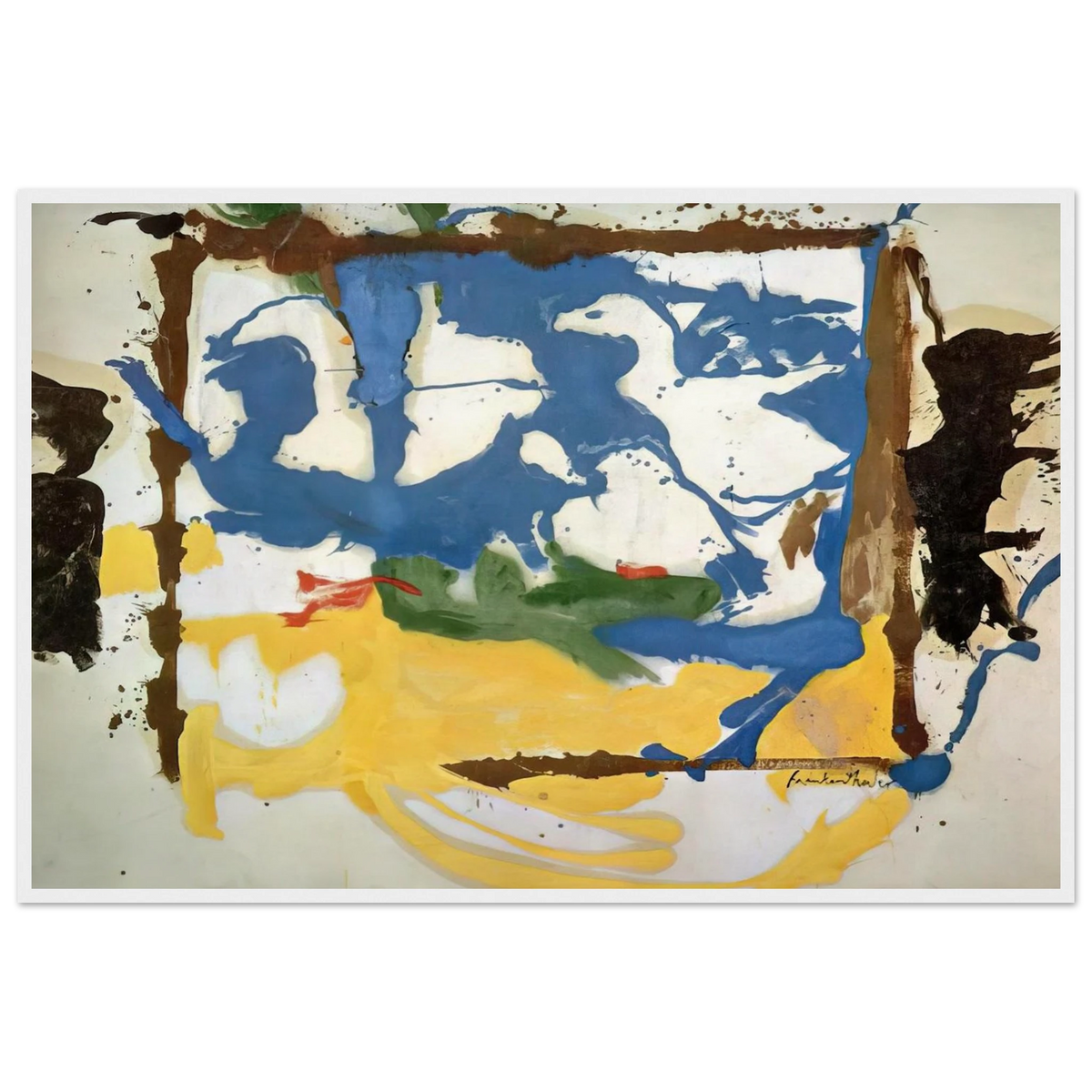 Swan Lake #2 - 1961 Framed Poster | Helen Frankenthaler Framed Prints Wall Art | Frankenthaler Helen