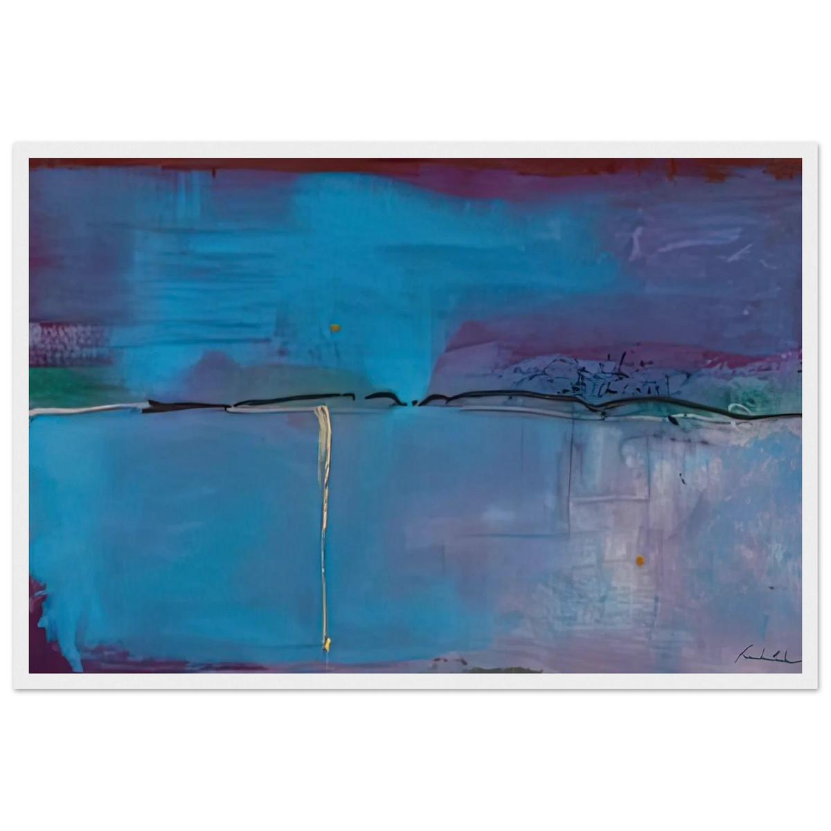 Zone Blue, 1994- Framed Poster | Helen Frankenthaler Framed Prints Wall Art | Frankenthaler Helen