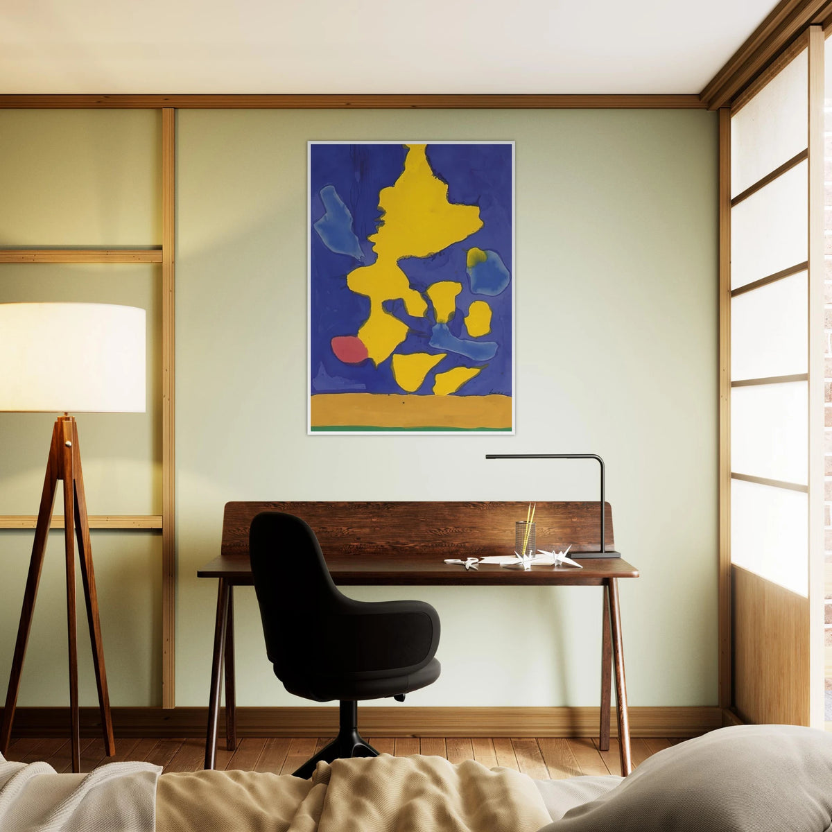 Saturn Revisited - 1964 Framed Poster | Helen Frankenthaler Framed Prints Wall Art | Frankenthaler Helen