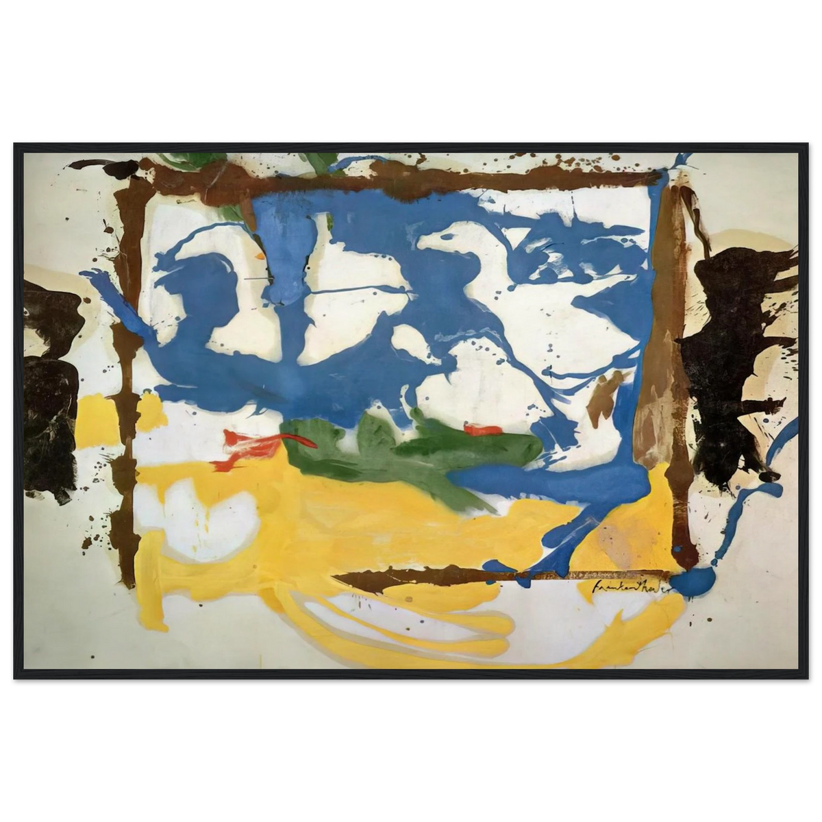 Swan Lake #2 - 1961 Framed Poster | Helen Frankenthaler Framed Prints Wall Art | Frankenthaler Helen