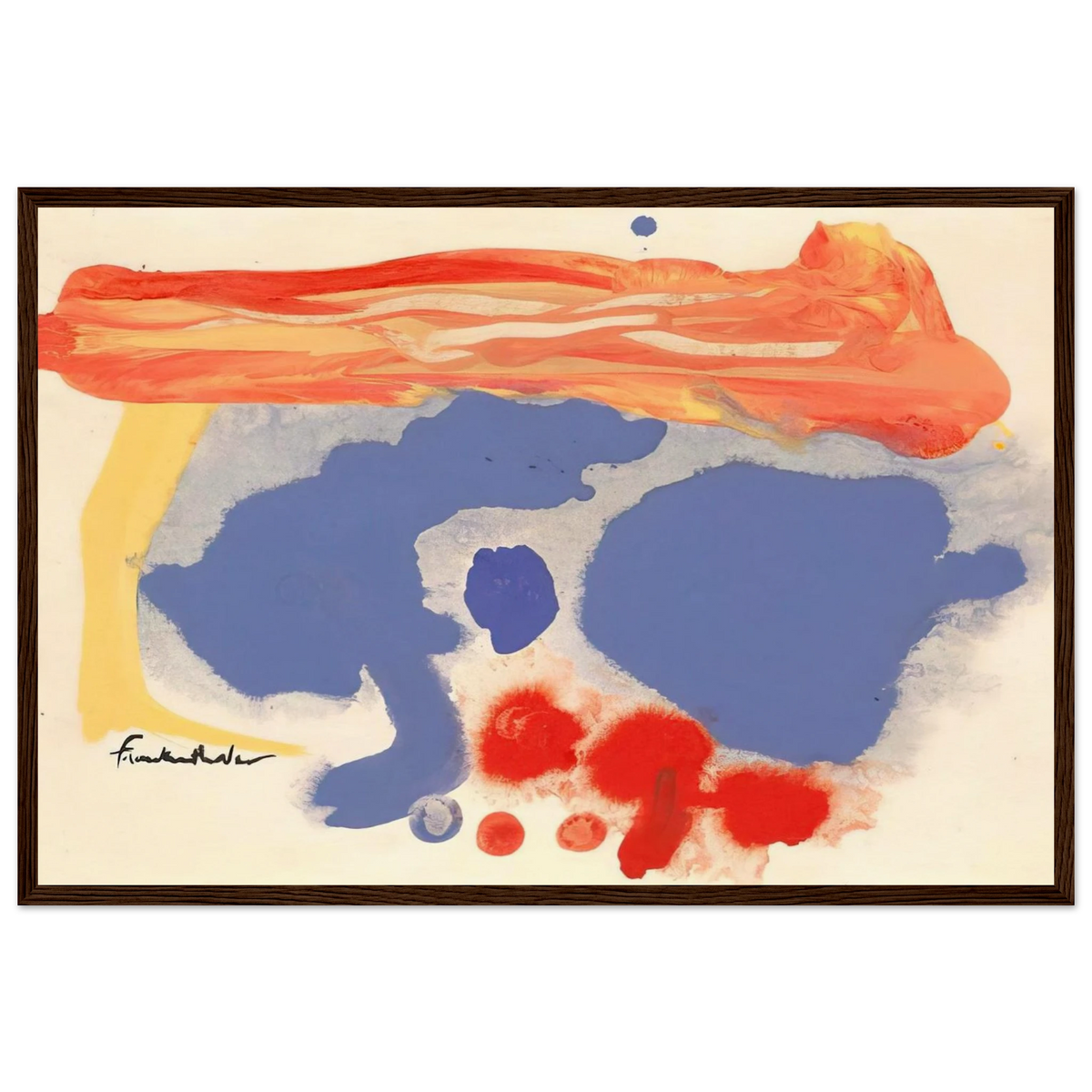 Summerscene, Provincetown - 1961 Framed Poster | Helen Frankenthaler Framed Prints Wall Art | Frankenthaler Helen