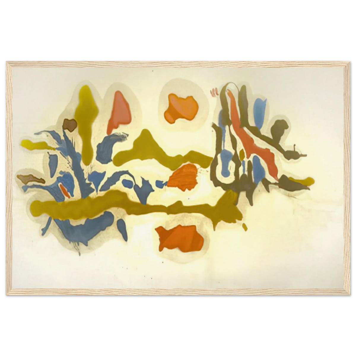 Seascape with Dunes - 1962 Framed Poster | Helen Frankenthaler Framed Prints Wall Art | Frankenthaler Helen