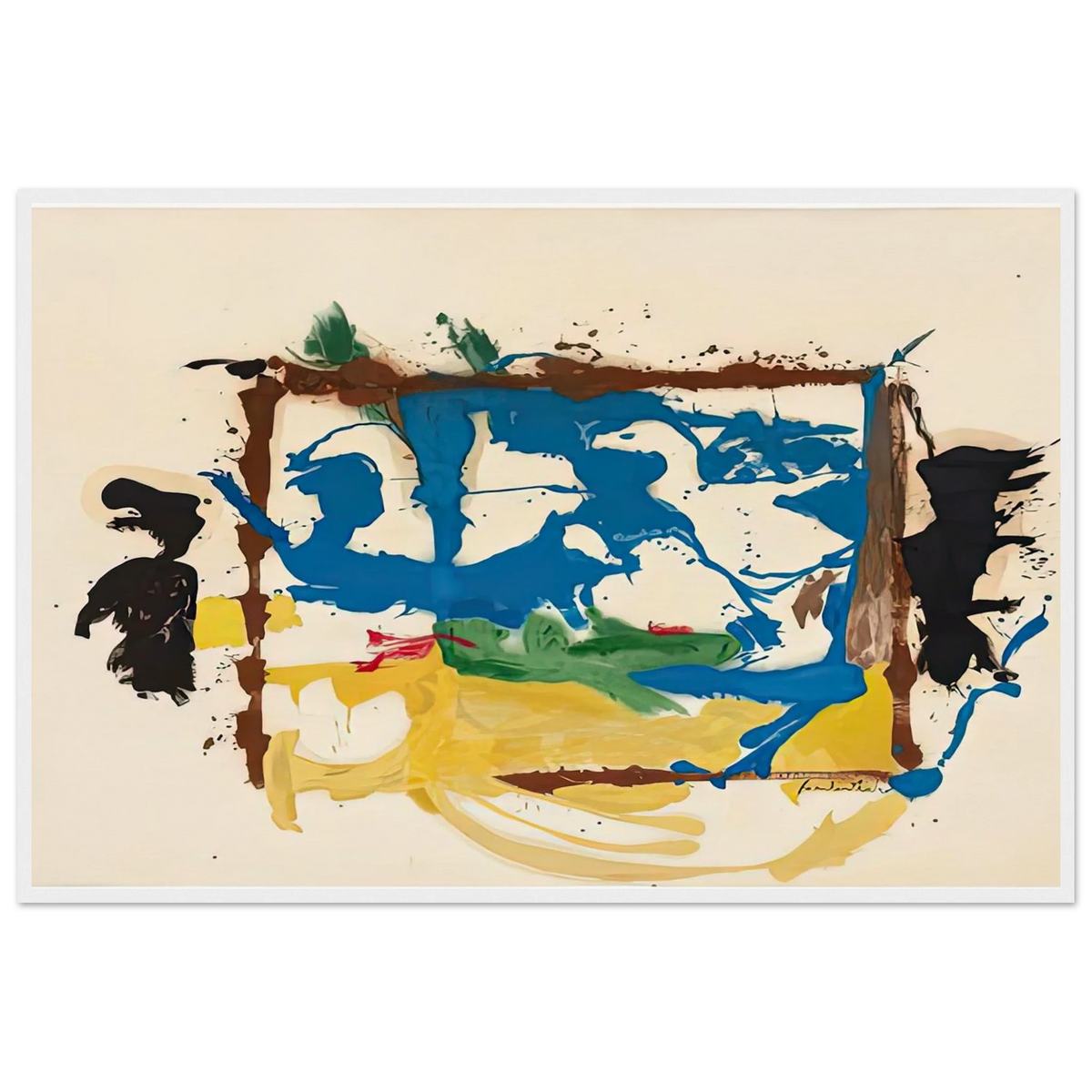 Swan Lake I, 1961- Framed Poster | Helen Frankenthaler Framed Prints Wall Art | Frankenthaler Helen