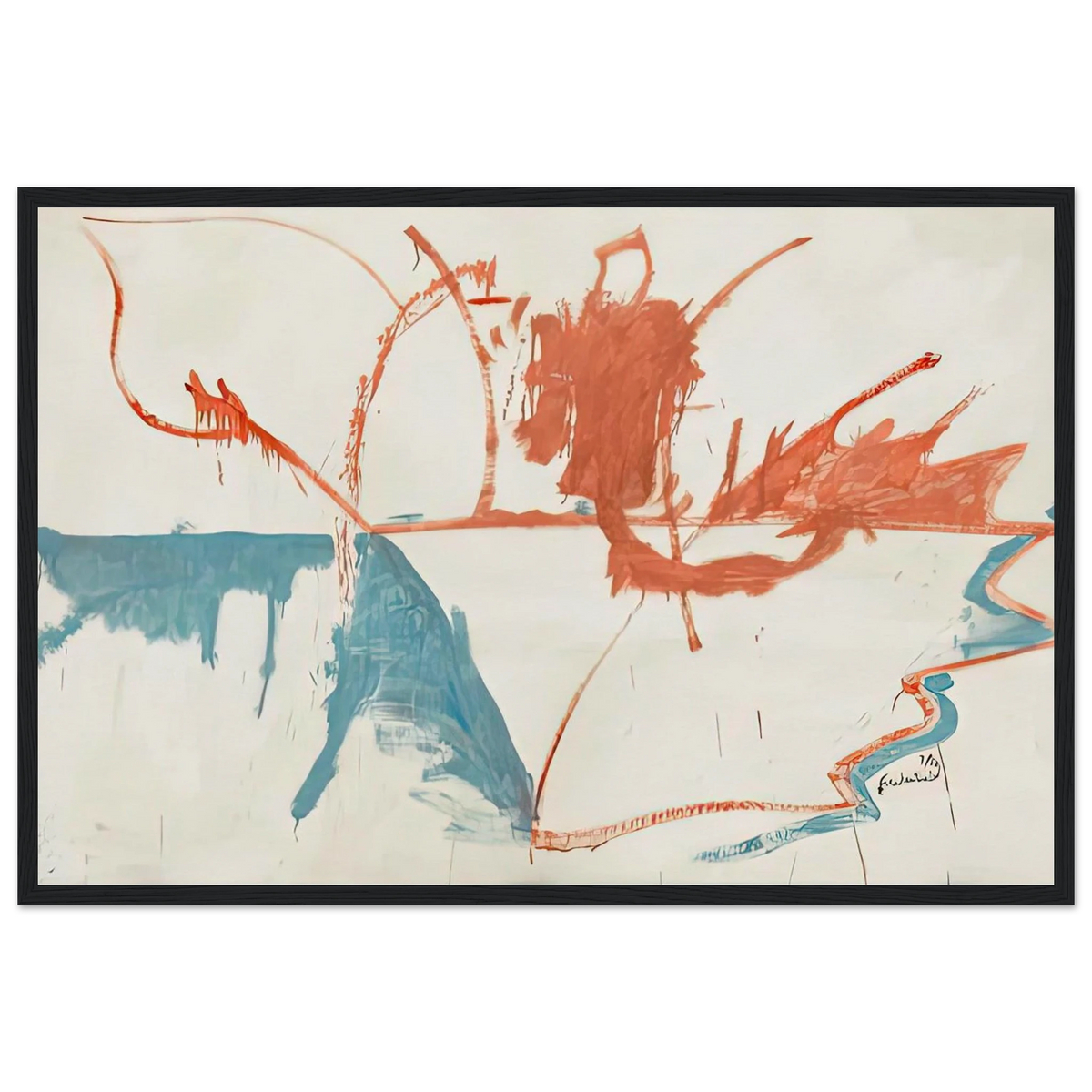 French Horizon, 1958- Framed Poster | Helen Frankenthaler Framed Prints Wall Art | Frankenthaler Helen