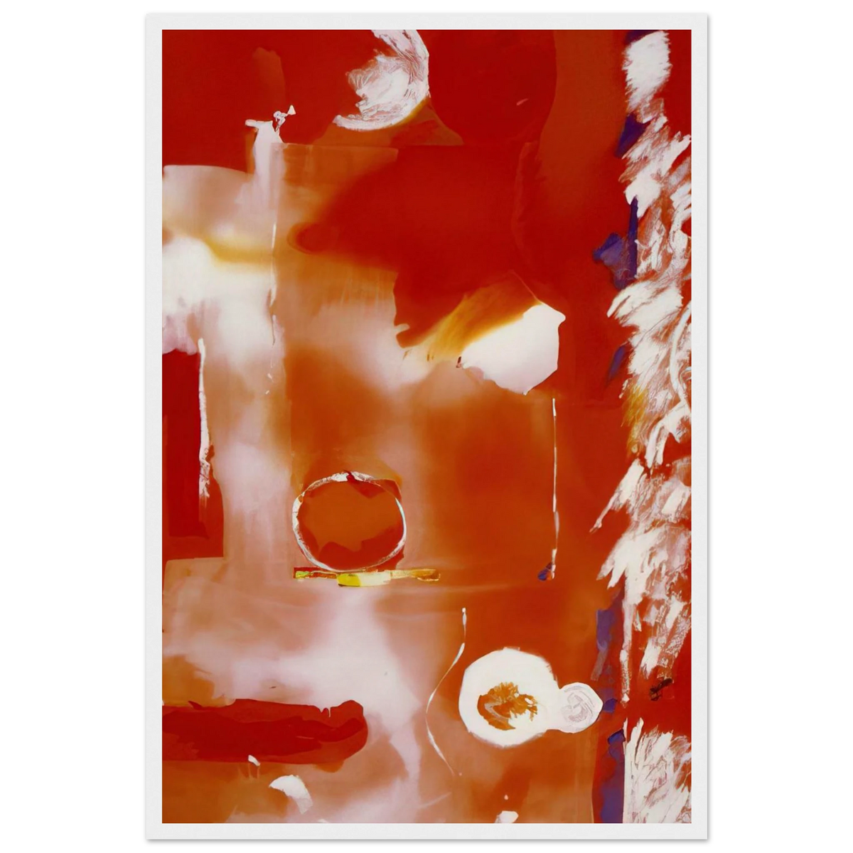 Seeing the Moon on a Hot Summer Day - 1987 Framed Poster | Helen Frankenthaler Framed Prints Wall Art | Frankenthaler Helen