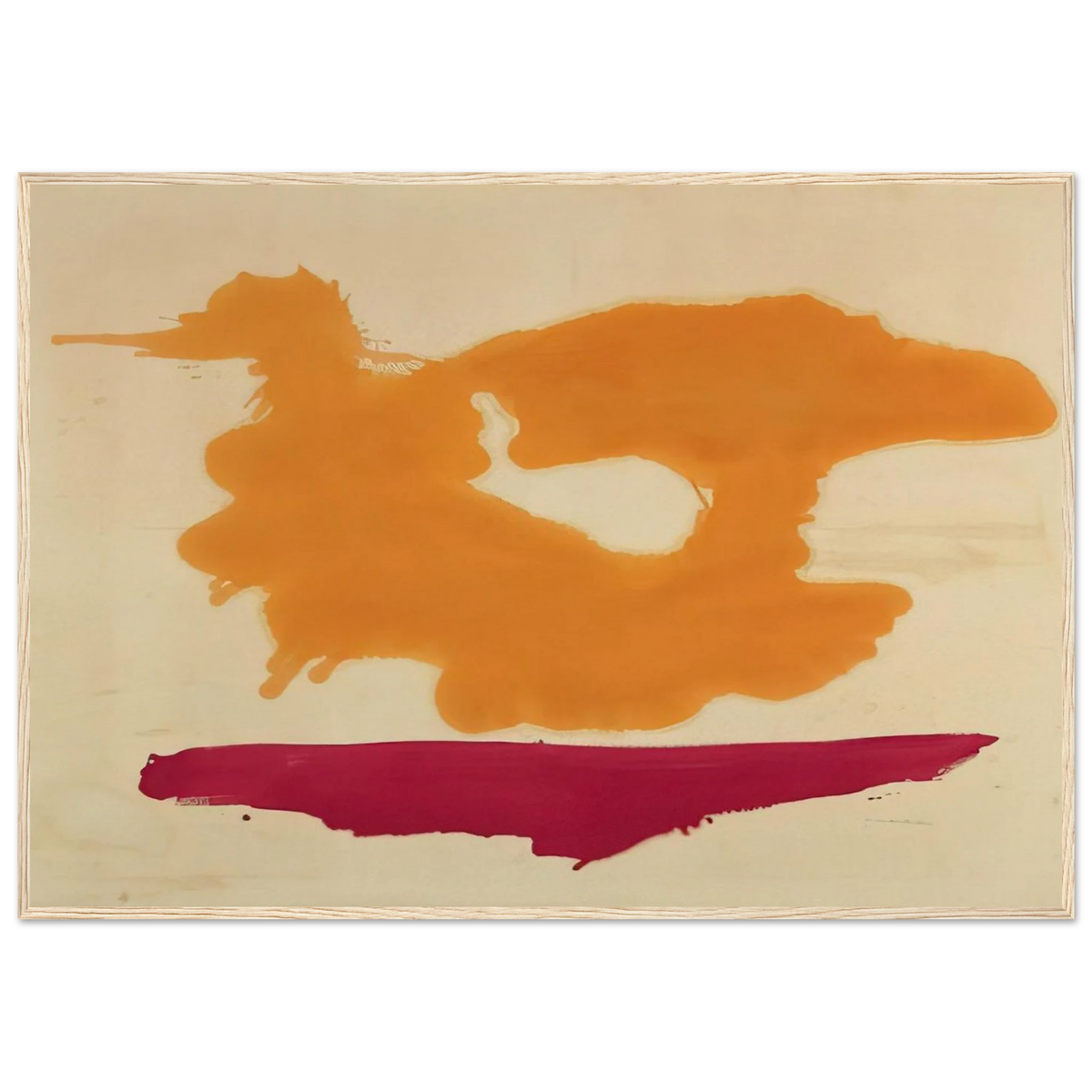 Only Orange - 1963 Framed Poster | Helen Frankenthaler Framed Prints Wall Art | Frankenthaler Helen