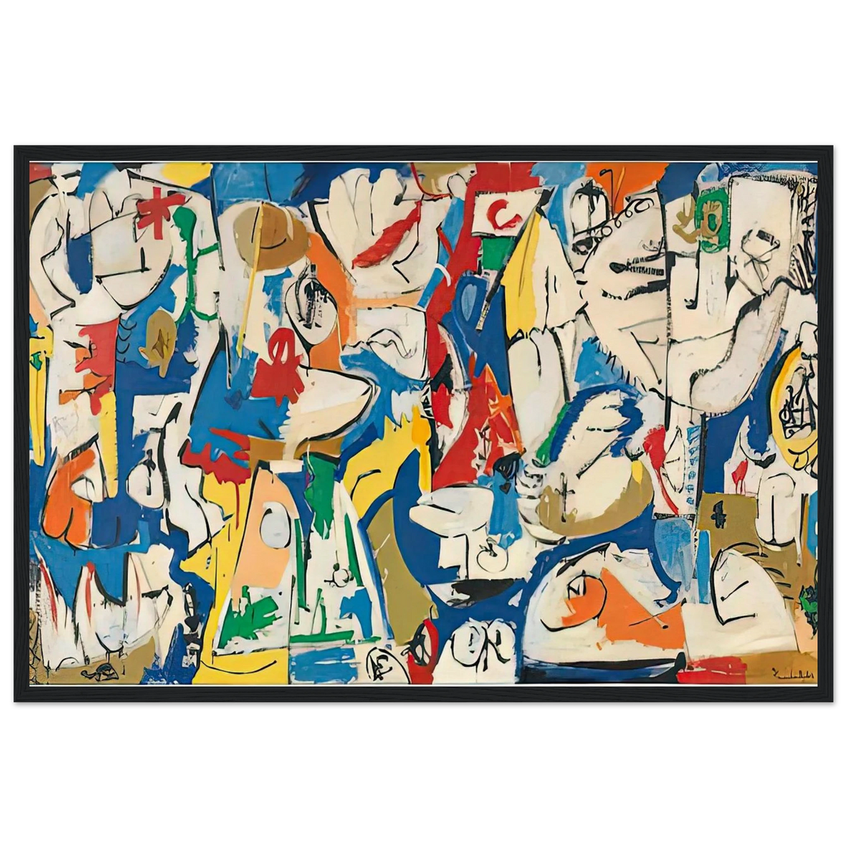 The Jugglers, 1951- Framed Poster | Helen Frankenthaler Framed Prints Wall Art | Frankenthaler Helen