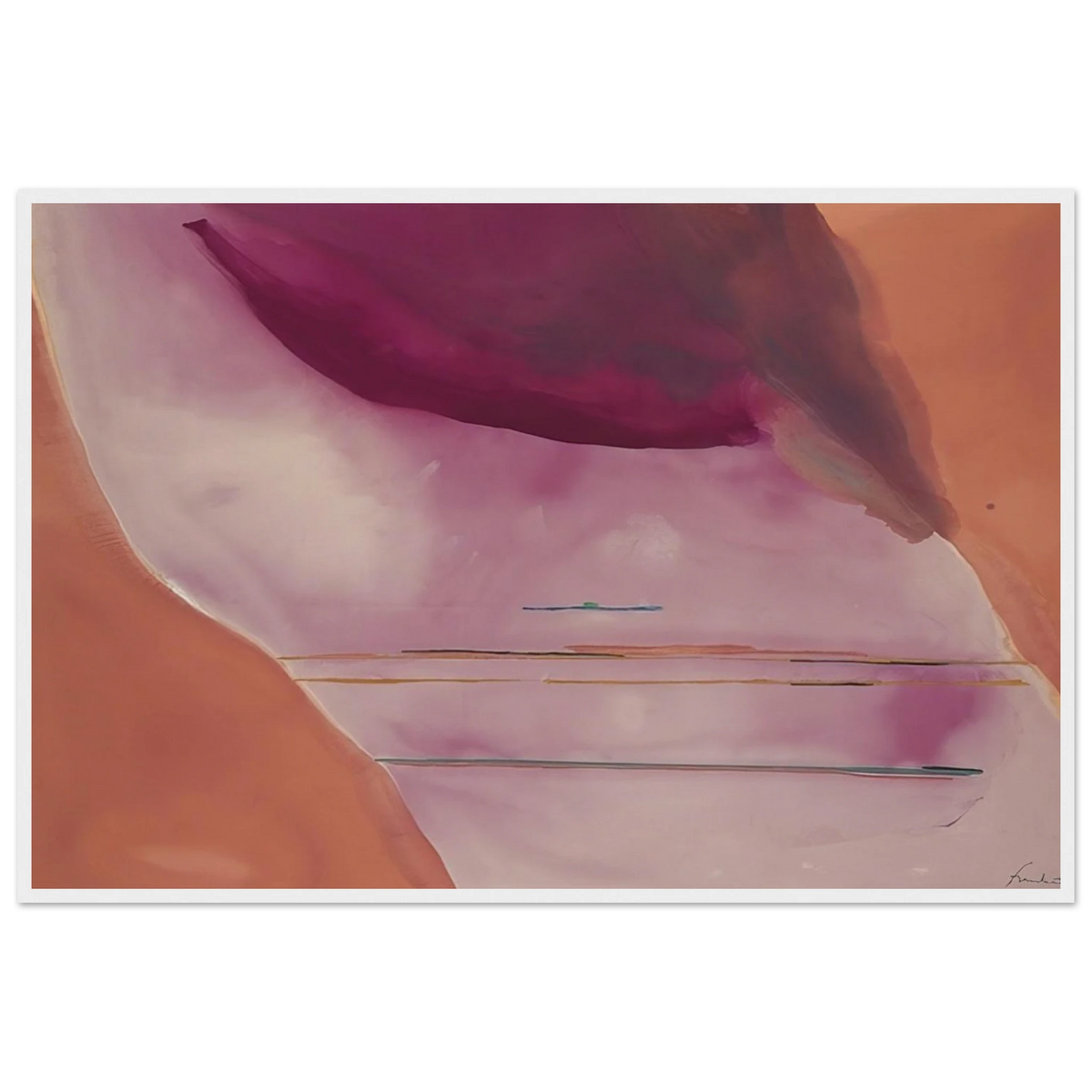 Pendulum - 1972 Framed Poster | Helen Frankenthaler Framed Prints Wall Art | Frankenthaler Helen