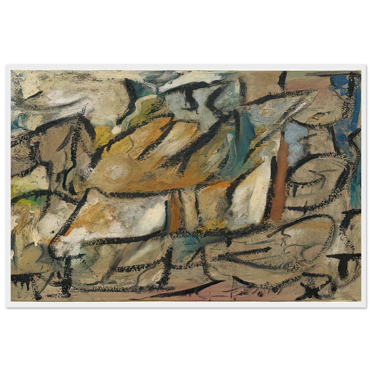 August Weather, 1951- Framed Poster | Helen Frankenthaler Framed Prints Wall Art | Frankenthaler Helen