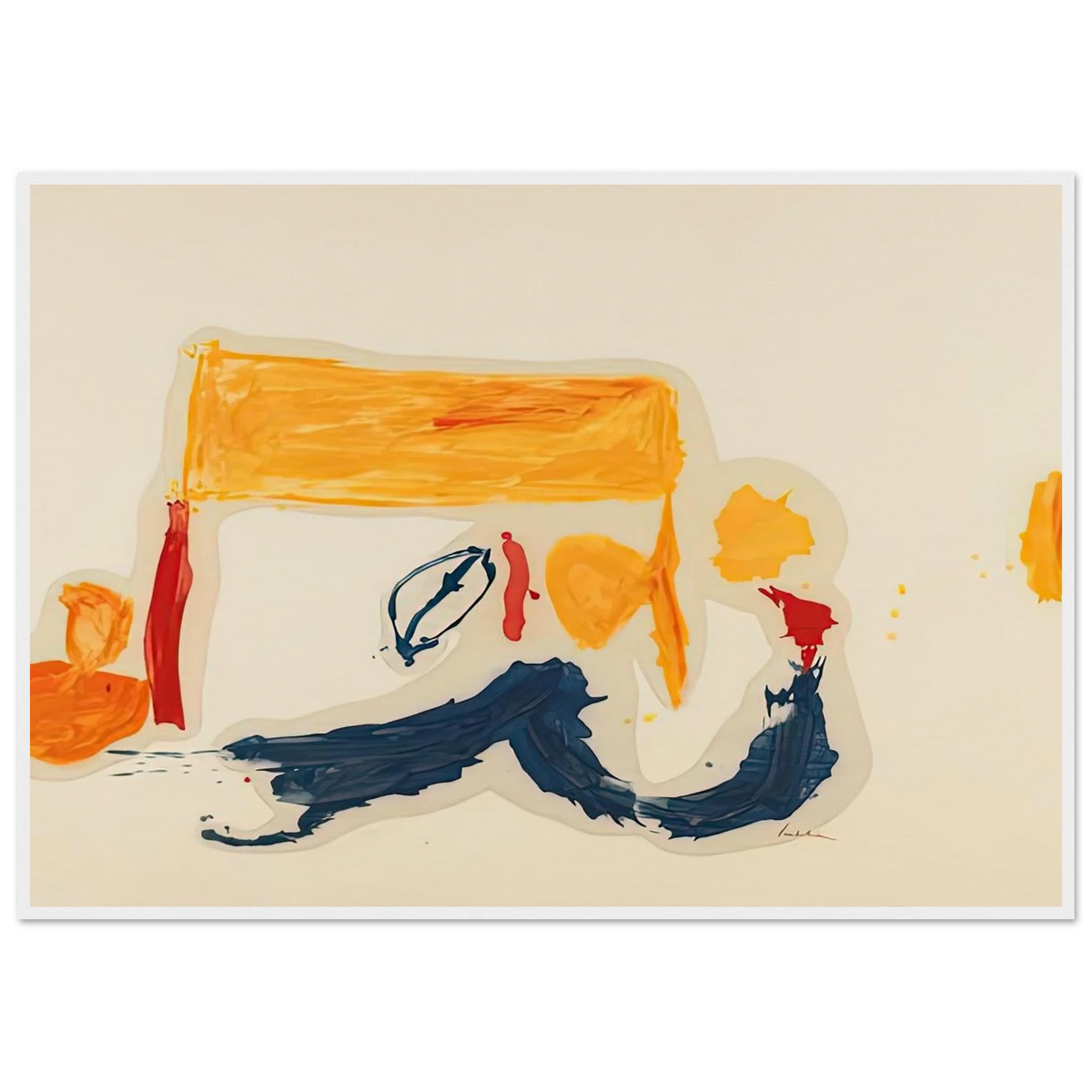 Yellow Games, 1962- Framed Poster | Helen Frankenthaler Framed Prints Wall Art | Frankenthaler Helen