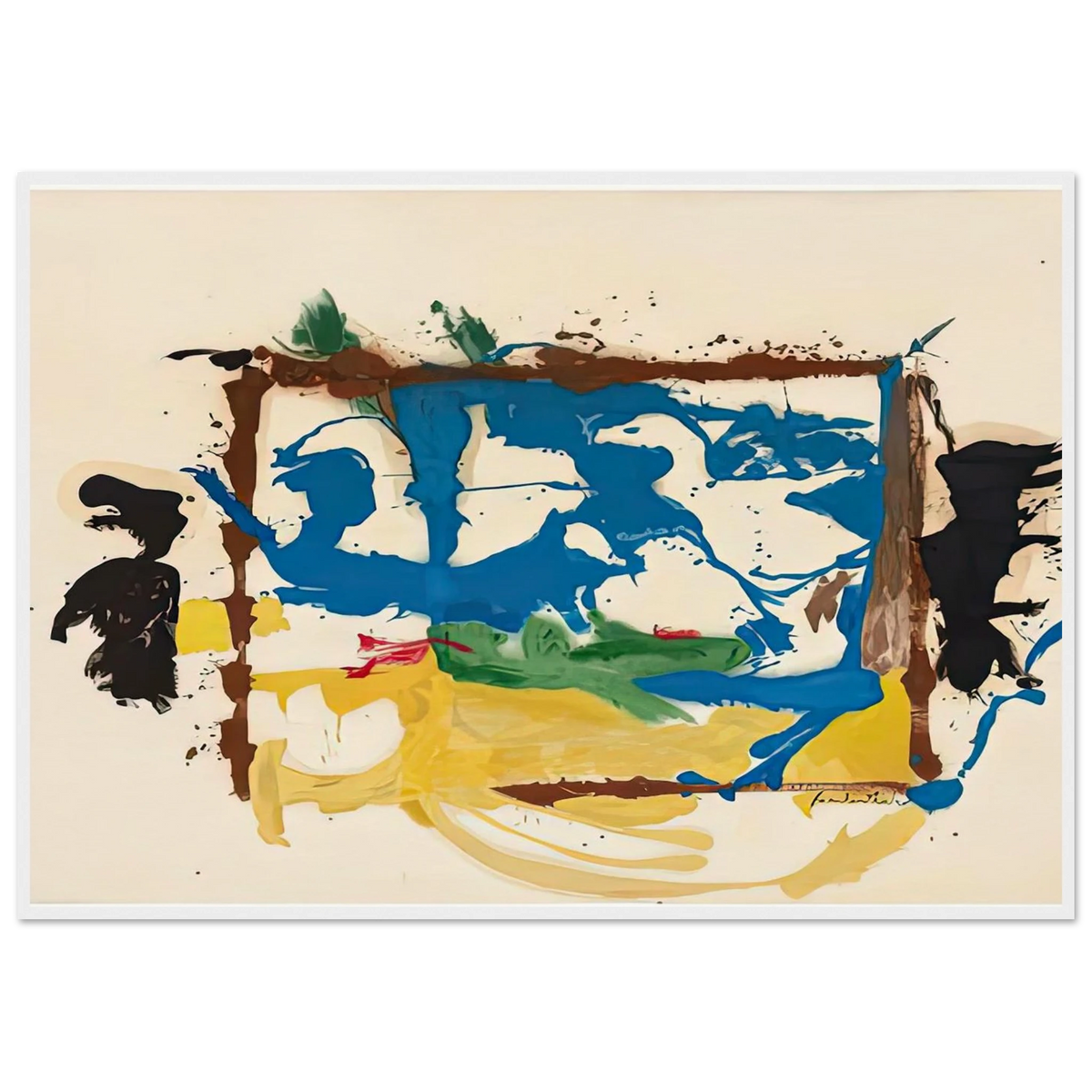 Swan Lake I, 1961- Framed Poster | Helen Frankenthaler Framed Prints Wall Art | Frankenthaler Helen