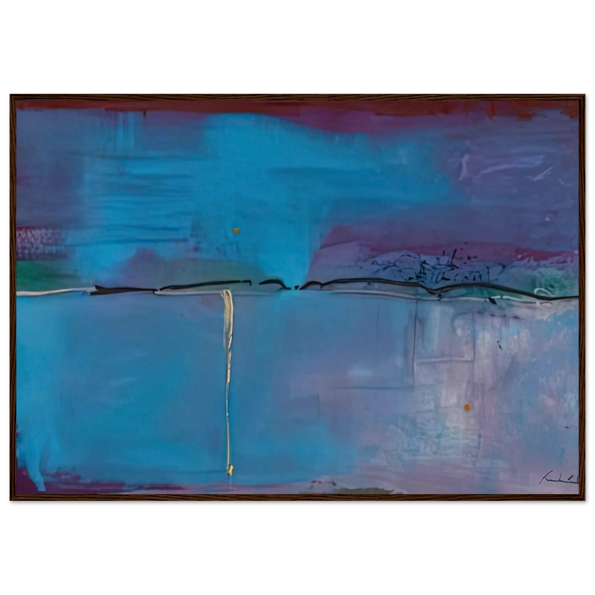Zone Blue, 1994- Framed Poster | Helen Frankenthaler Framed Prints Wall Art | Frankenthaler Helen