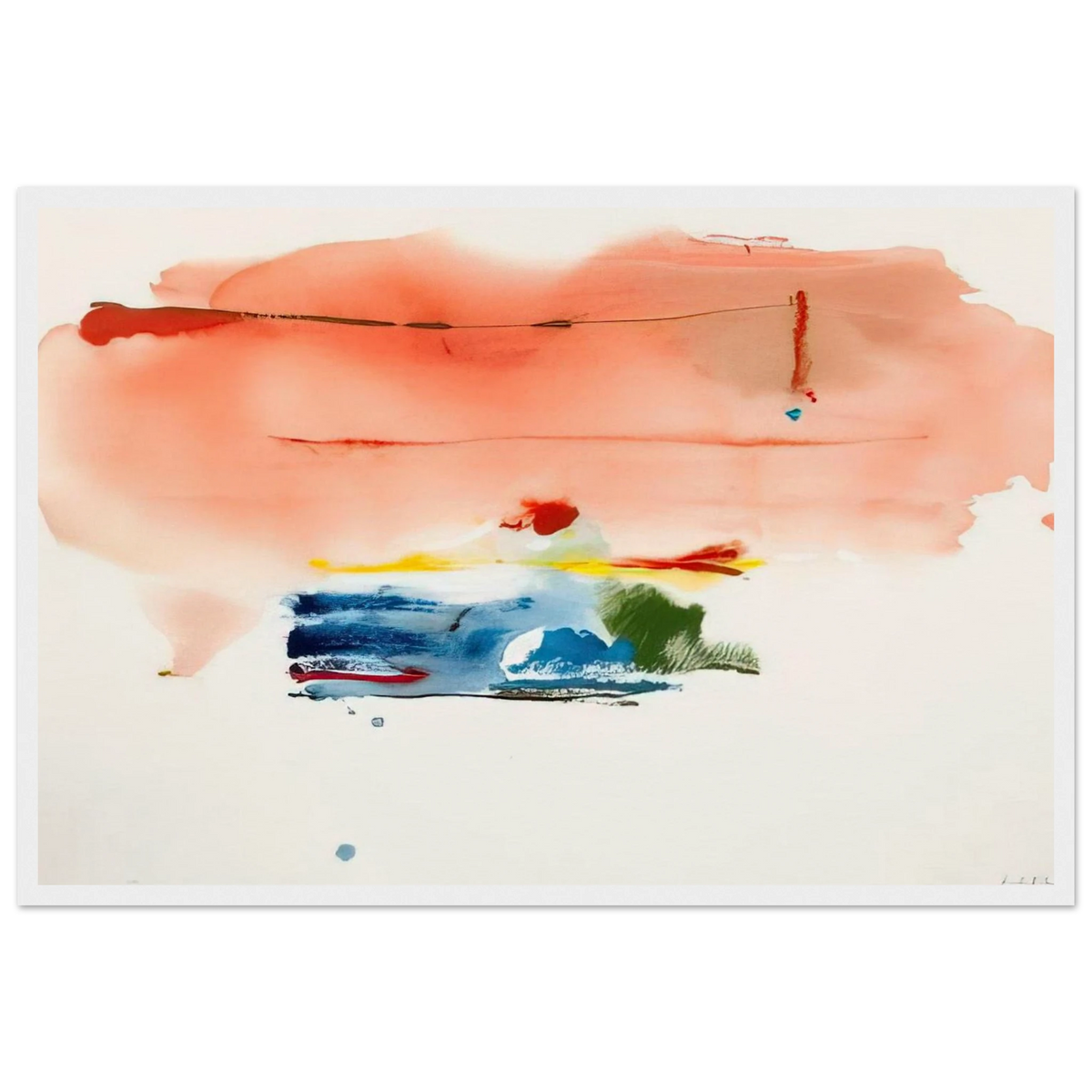 Santa Fe II - 1986 Framed Poster | Helen Frankenthaler Framed Prints Wall Art | Frankenthaler Helen