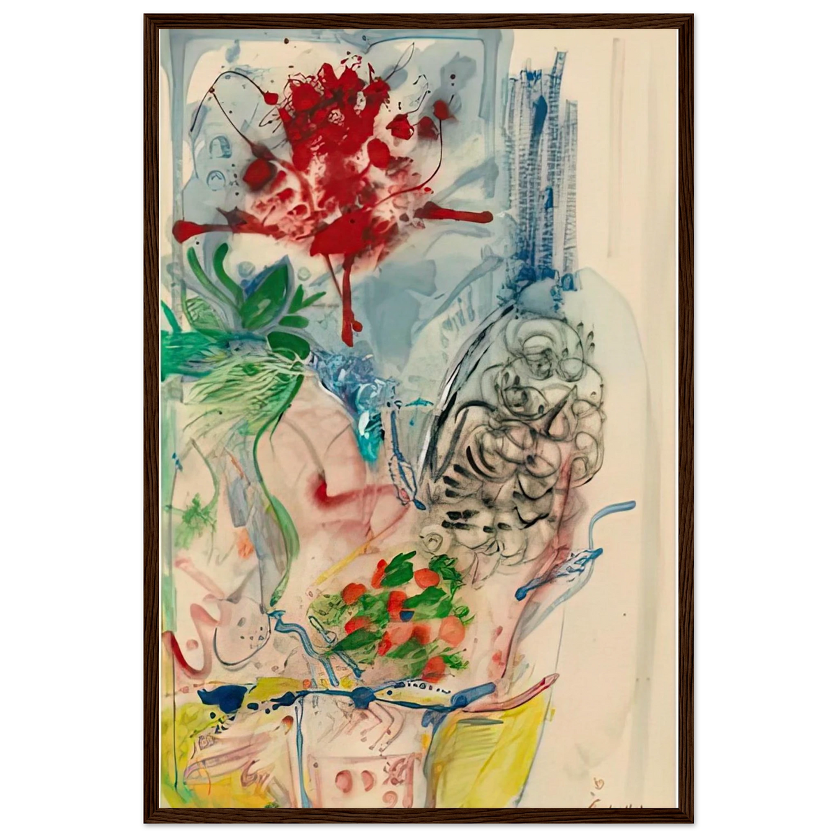 L’Amour Toujours L’Amour, 1957- Framed Poster | Helen Frankenthaler Framed Prints Wall Art | Frankenthaler Helen