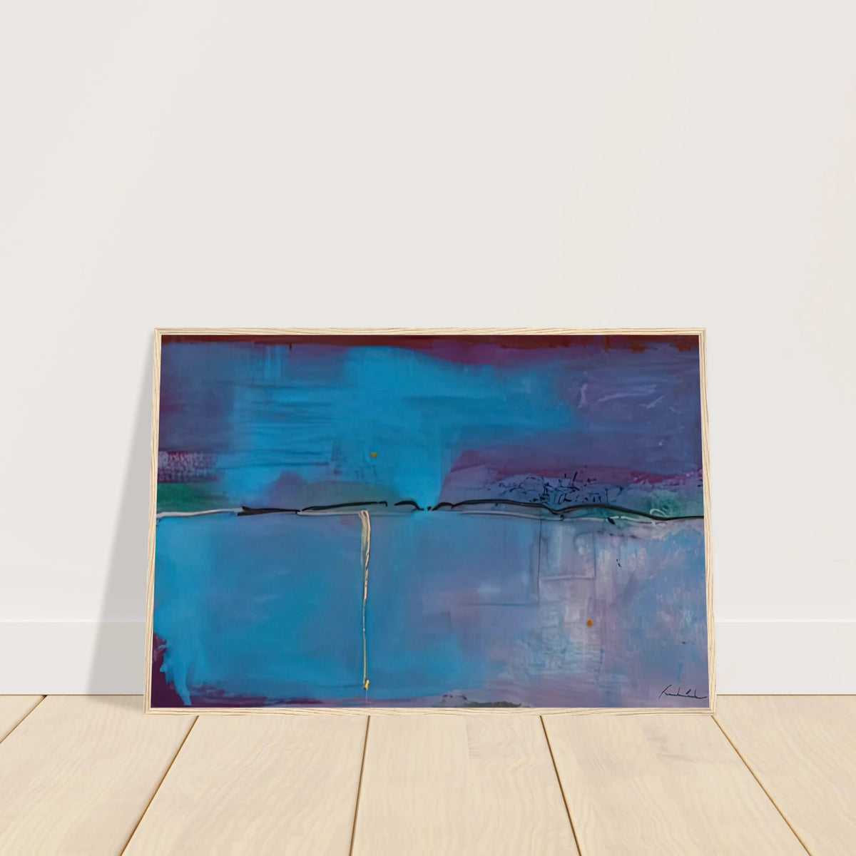 Zone Blue, 1994- Framed Poster | Helen Frankenthaler Framed Prints Wall Art | Frankenthaler Helen