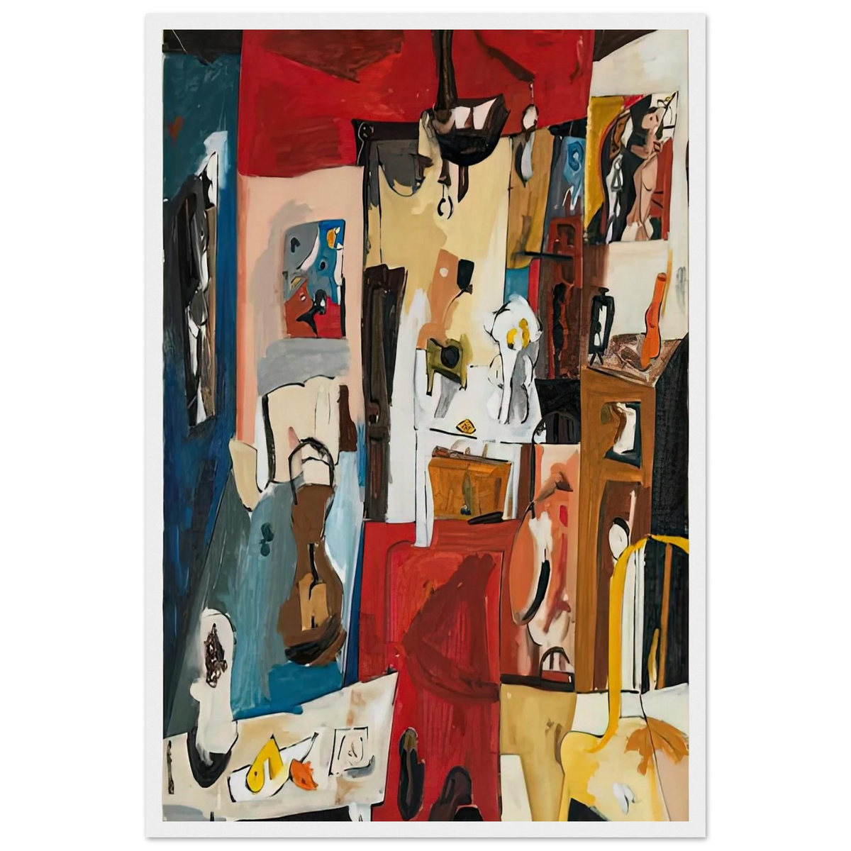 21st Street Studio, 1950- Framed Poster | Helen Frankenthaler Framed Prints Wall Art | Frankenthaler Helen