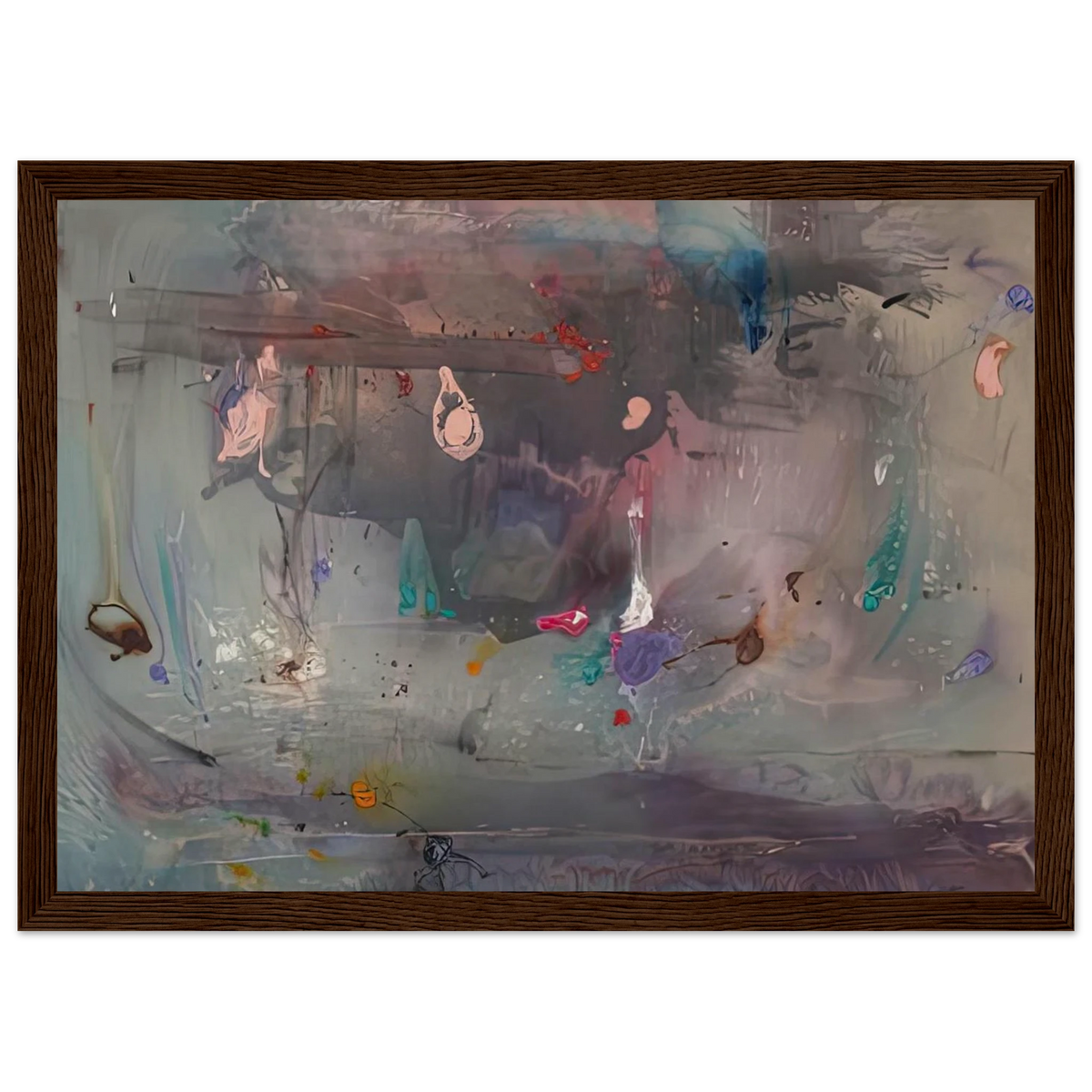 Grey Fireworks, 1982- Framed Poster | Helen Frankenthaler Framed Prints Wall Art | Frankenthaler Helen