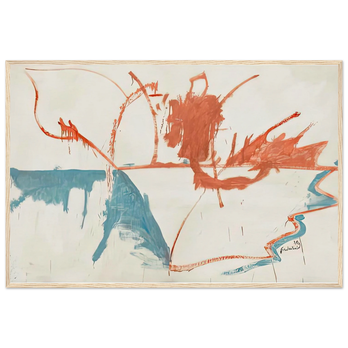 French Horizon, 1958- Framed Poster | Helen Frankenthaler Framed Prints Wall Art | Frankenthaler Helen