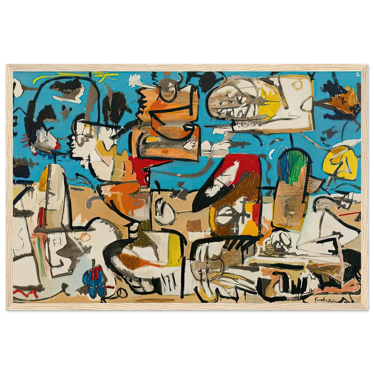 Untitled, 1951- Framed Poster | Helen Frankenthaler Framed Prints Wall Art | Frankenthaler Helen