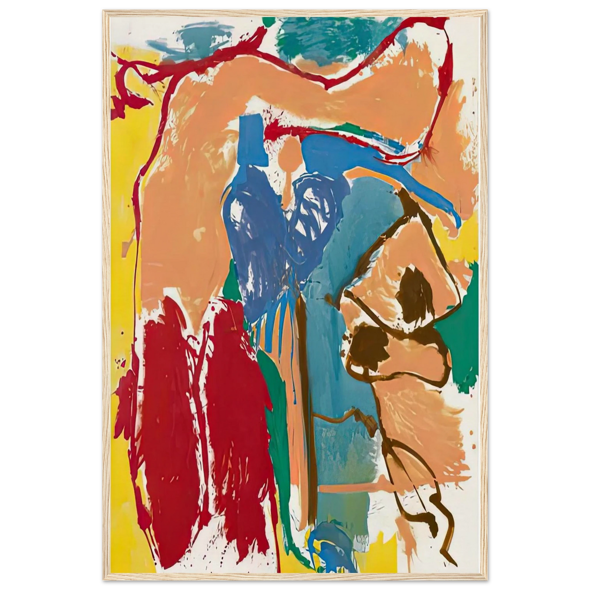 Mediterranean Thoughts, 1960- Framed Poster | Helen Frankenthaler Framed Prints Wall Art | Frankenthaler Helen