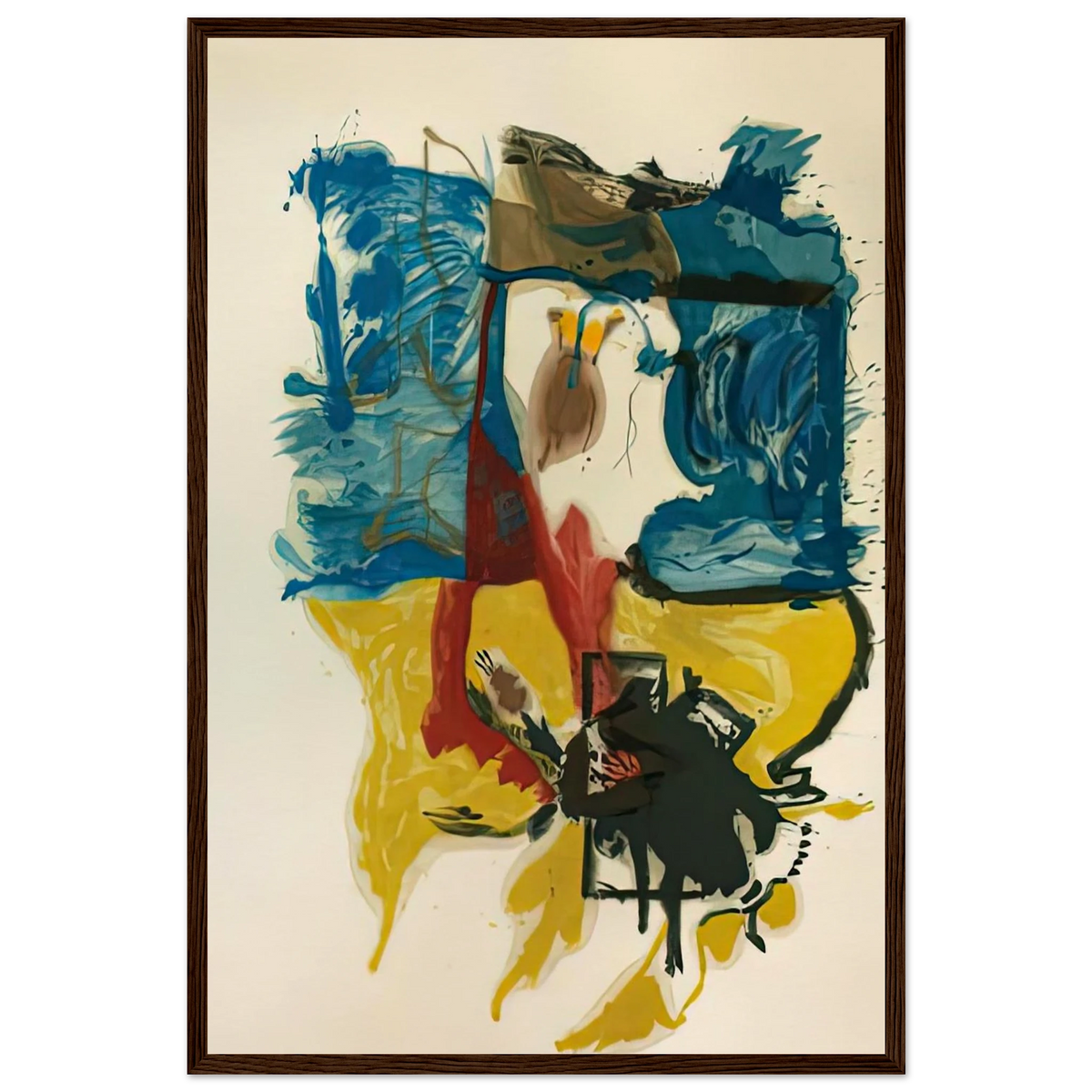 Beach Scene, 1961- Framed Poster | Helen Frankenthaler Framed Prints Wall Art | Frankenthaler Helen
