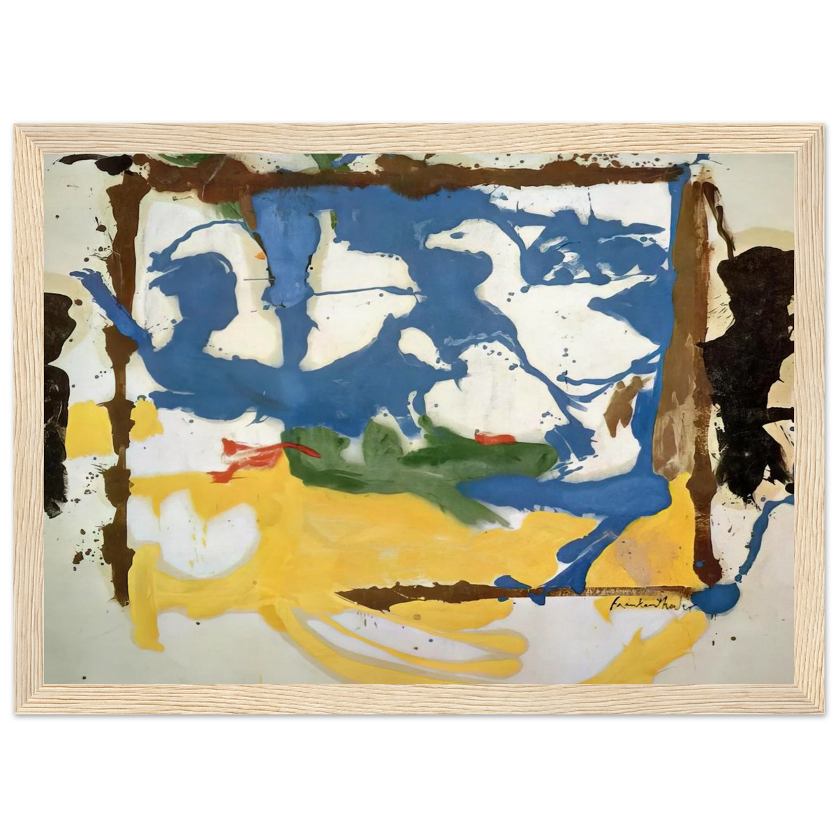 Swan Lake #2 - 1961 Framed Poster | Helen Frankenthaler Framed Prints Wall Art | Frankenthaler Helen