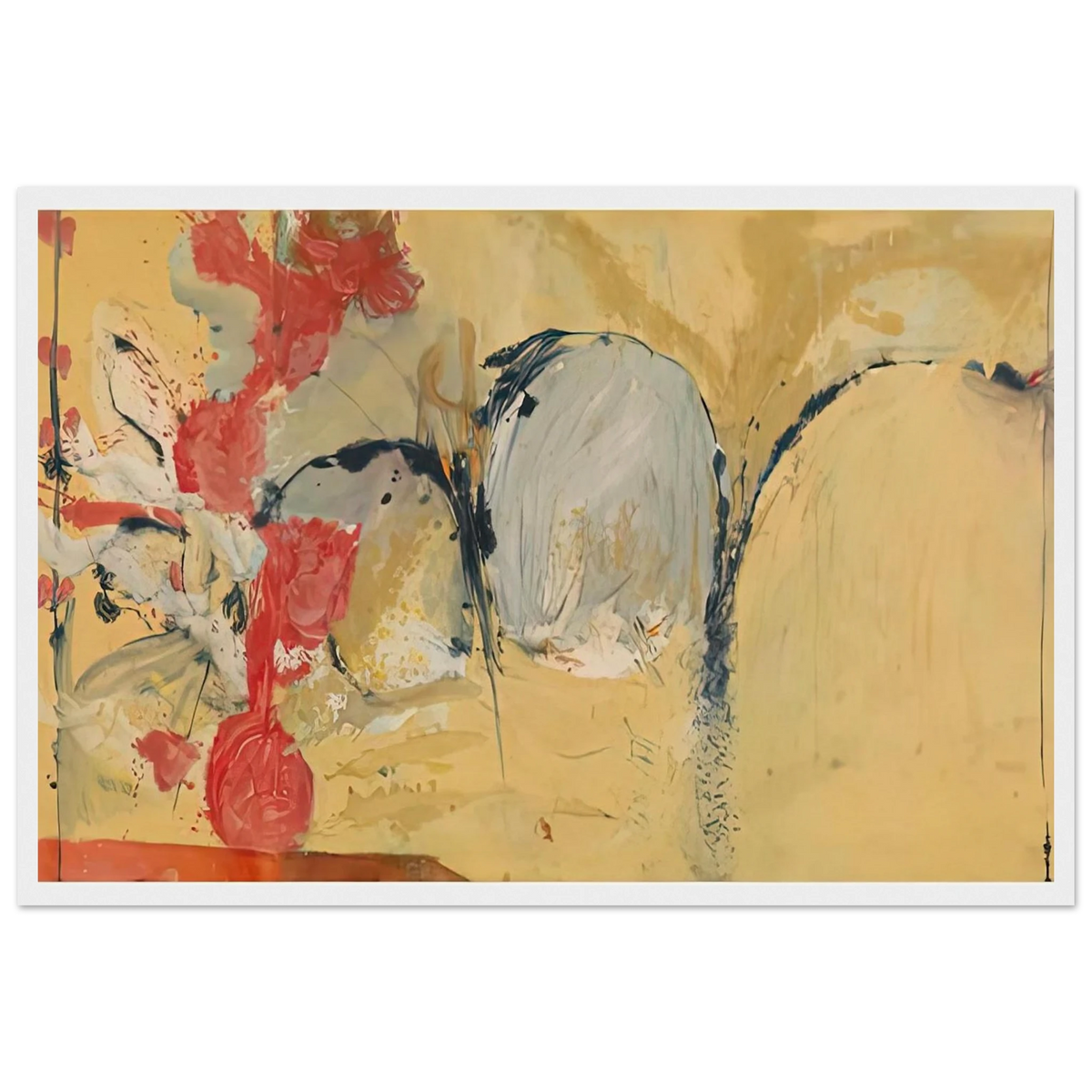 Large Abstract Still Life, 1951- Framed Poster | Helen Frankenthaler Framed Prints Wall Art | Frankenthaler Helen