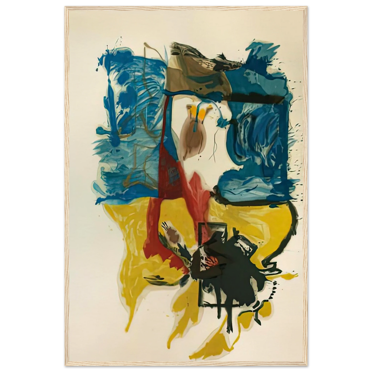 Beach Scene, 1961- Framed Poster | Helen Frankenthaler Framed Prints Wall Art | Frankenthaler Helen
