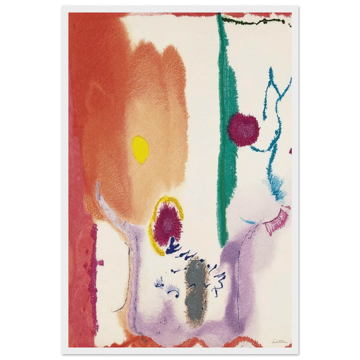 Beginnings - 2002 Framed Poster | Helen Frankenthaler Framed Prints Wall Art | Frankenthaler Helen